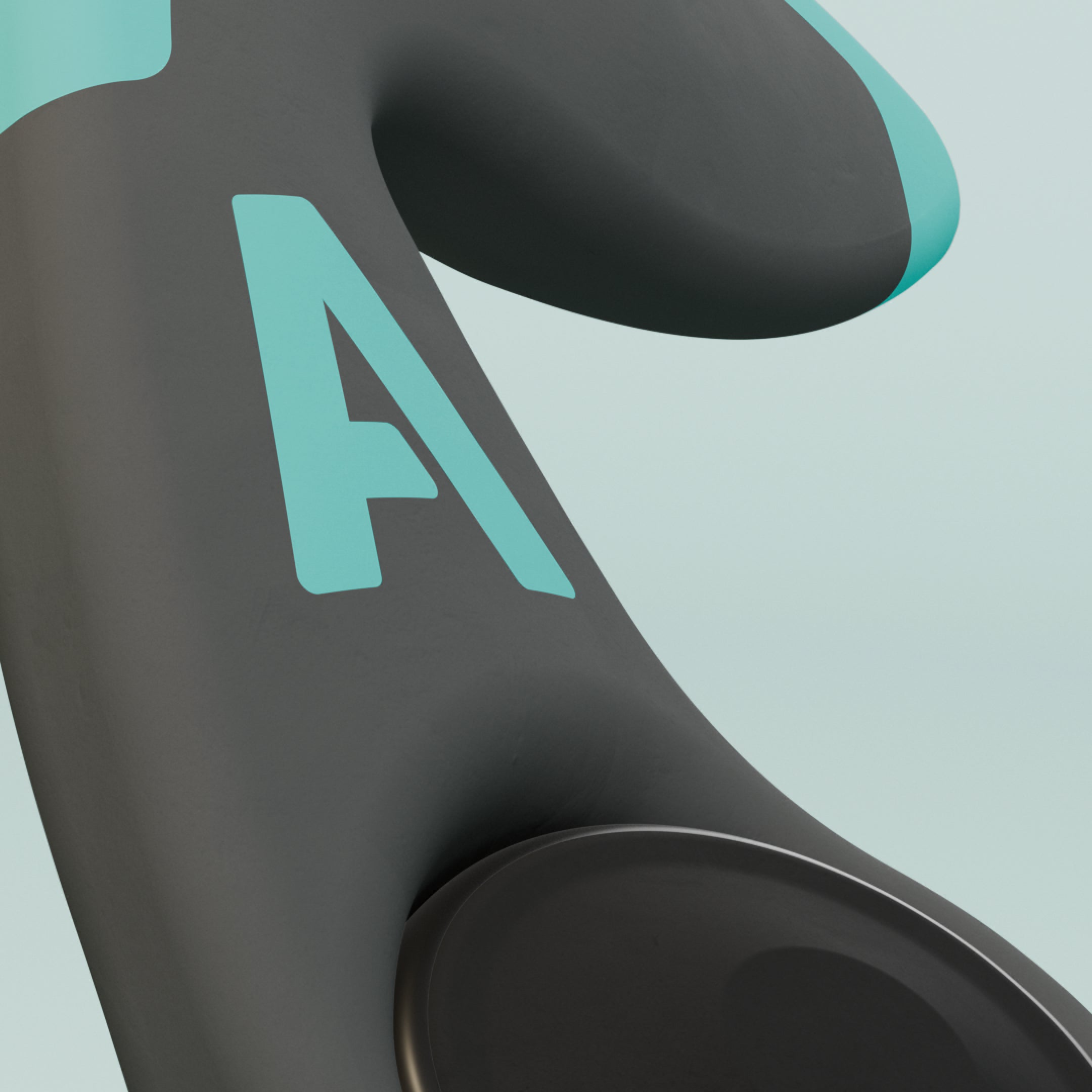 Close-up of the Alpine logo on the ear fin of an Alpine WaterSafe Pro earplug