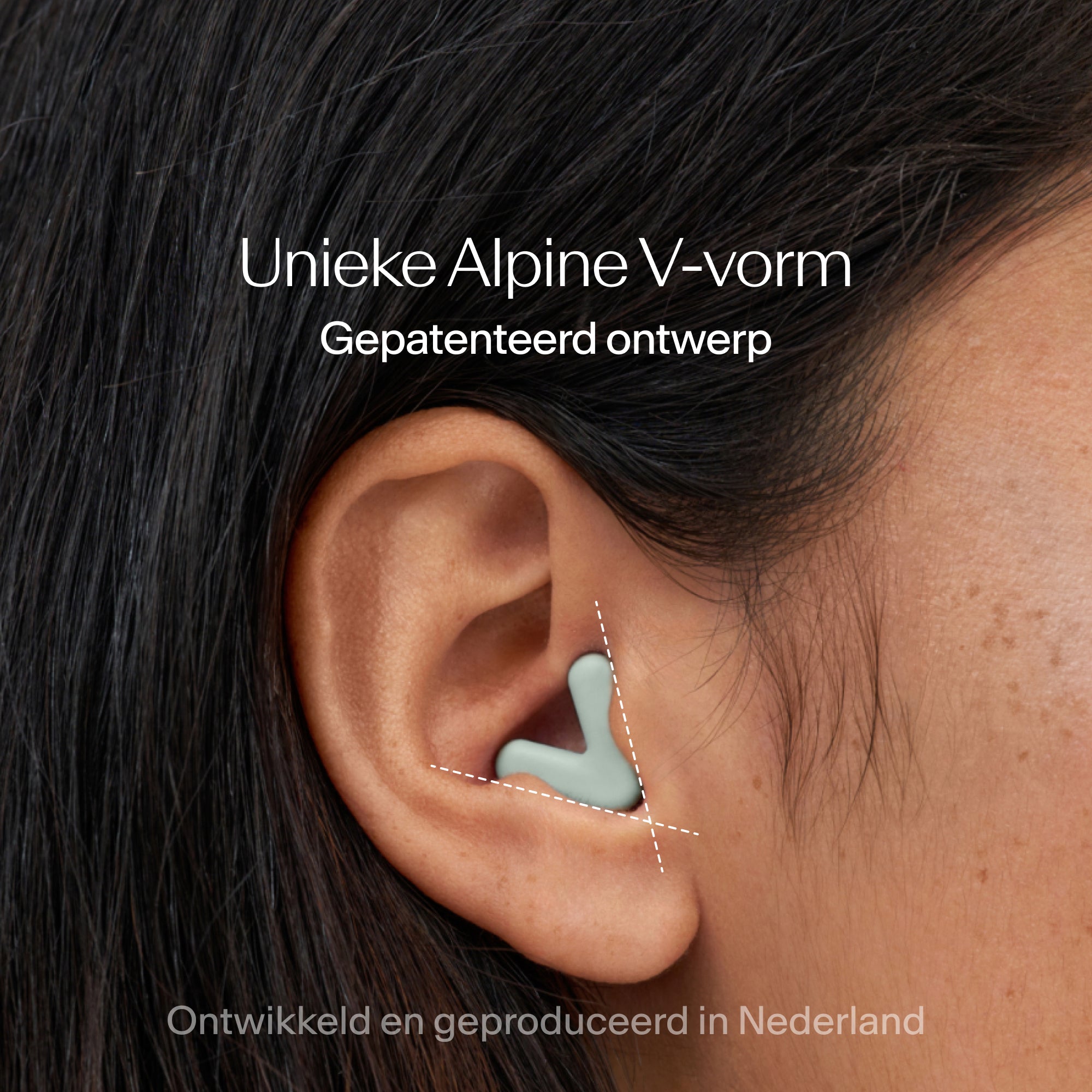 Alpine Silence oordoppen met nauwsluitende pasvorm in oor – beige