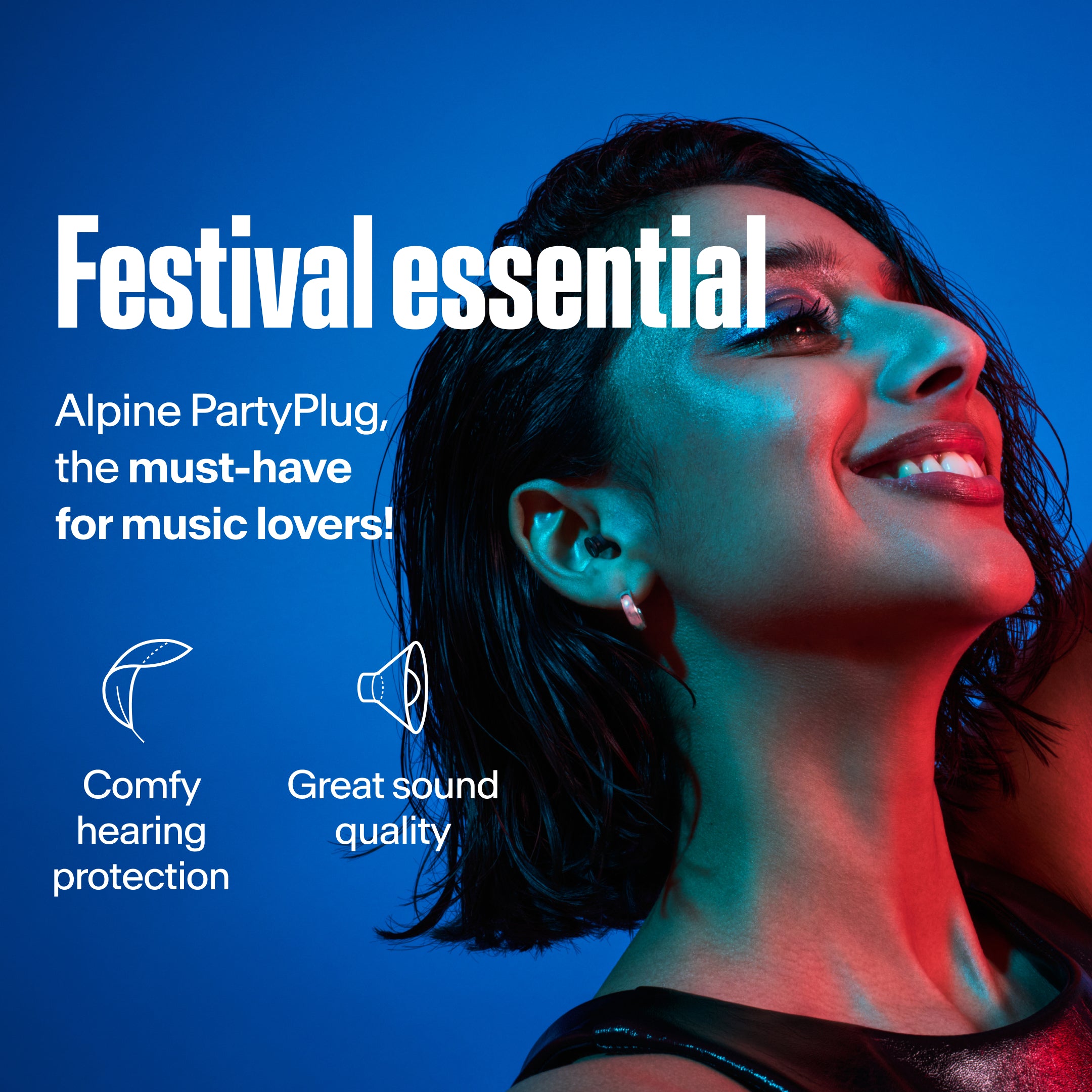 Alpine PartyPlug festival earplugs productdetail black #color_black