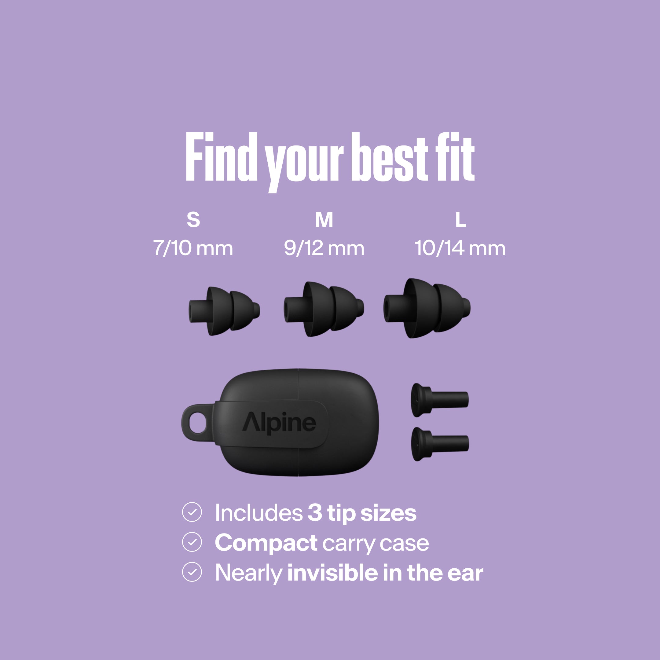 Alpine PartyPlug festival earplugs productdetail black #color_black