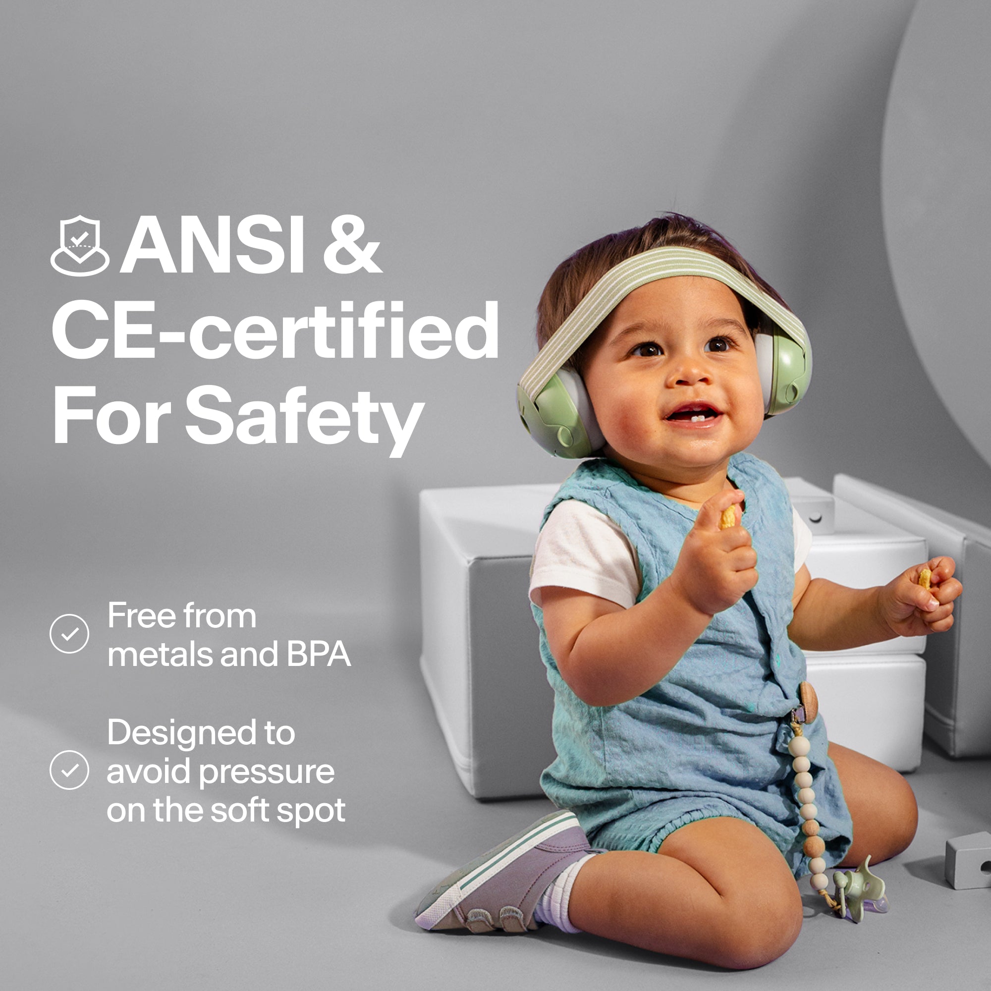 alpine muffy baby classic earmuffs for babies black ANSI and DE certified