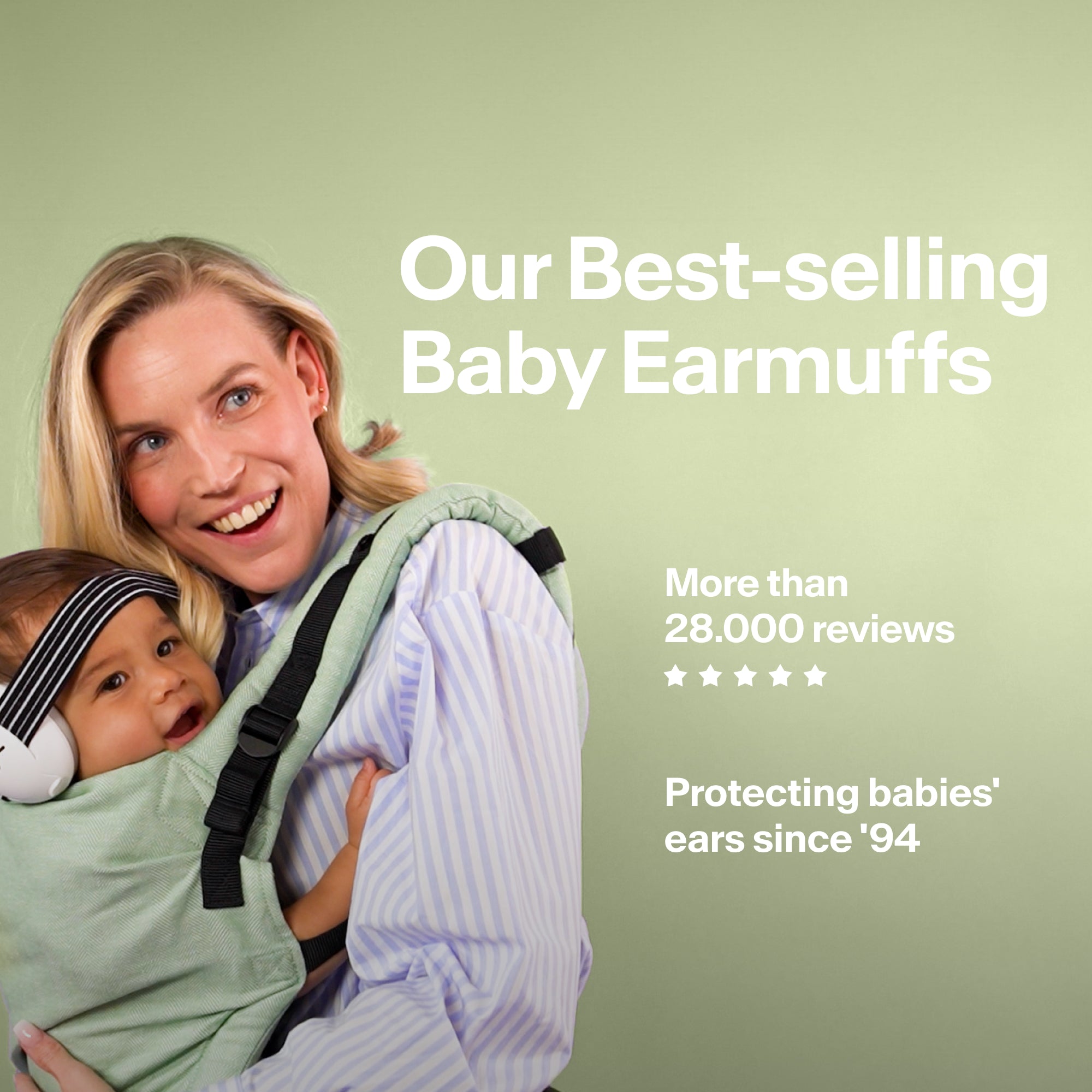 alpine muffy baby classic earmuffs for babies green our best-selling baby eramuff