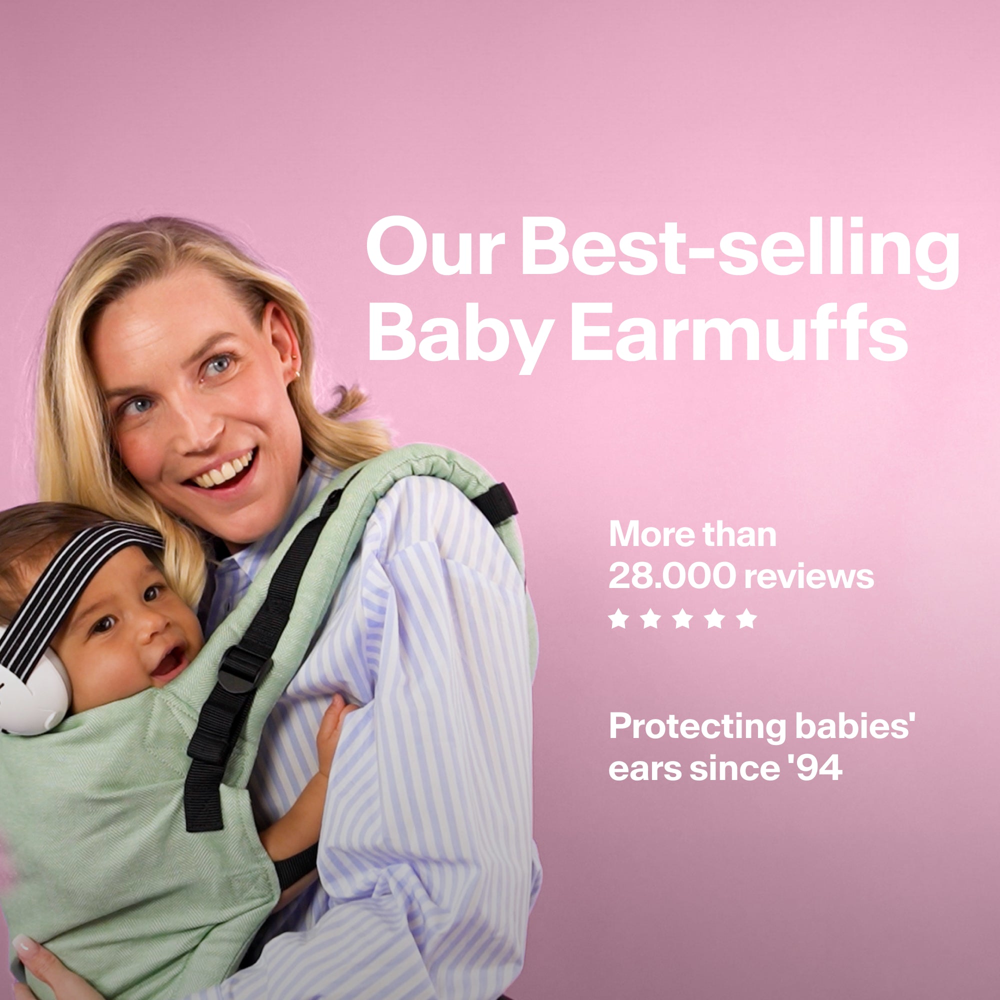 alpine muffy baby classic earmuffs for babies pink our best-selling baby eramuff #color_pink
