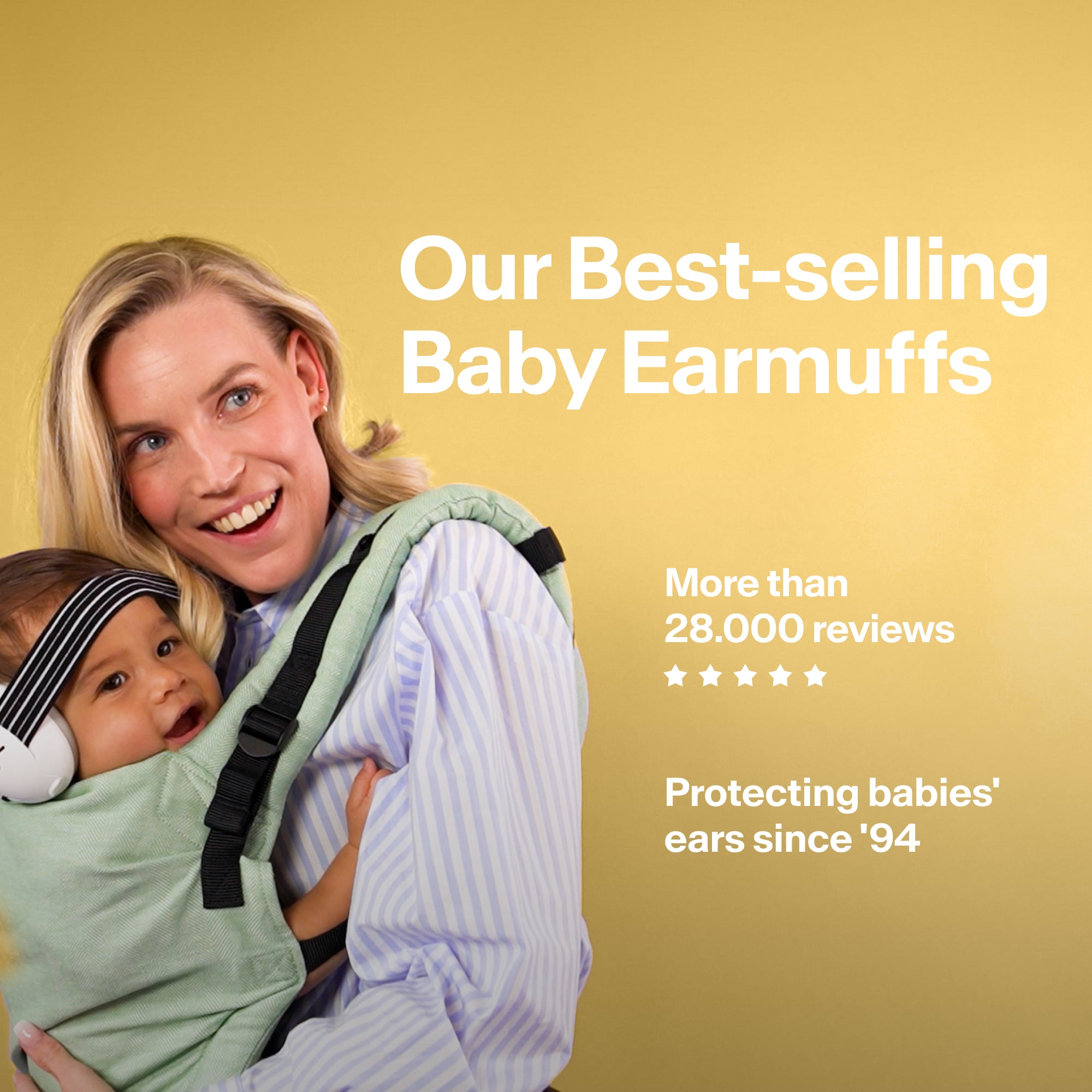 alpine muffy baby classic earmuffs for babies yellow our best-selling baby eramuff