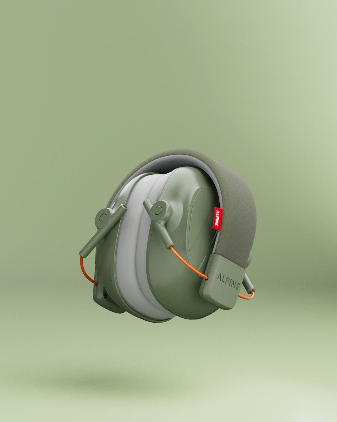 alpine muffy kids earmuffs folded green
