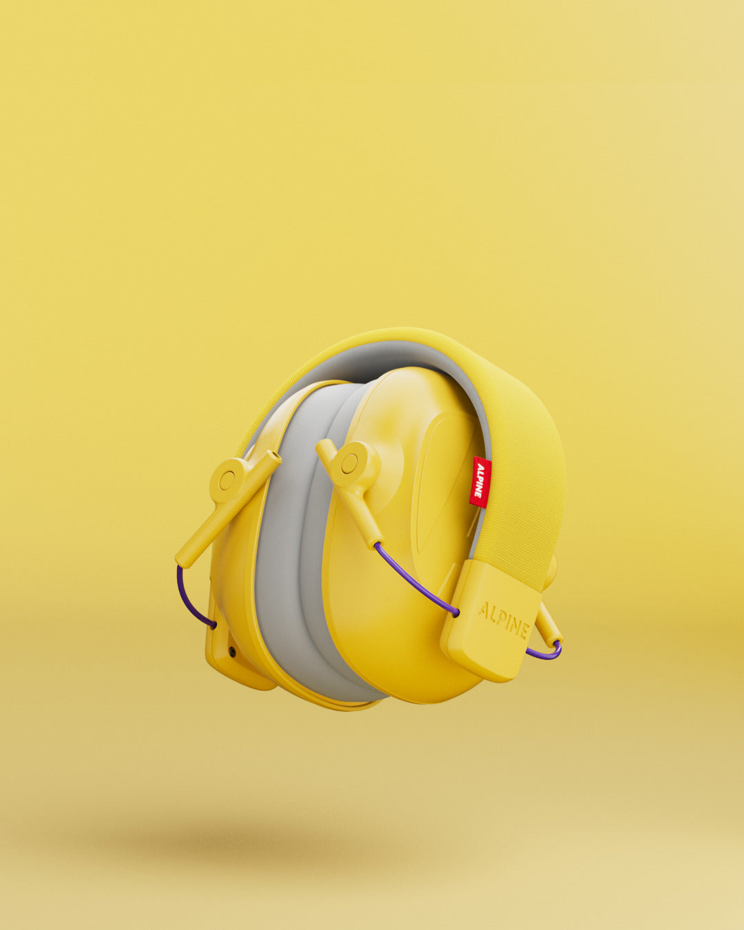 alpine muffy kids earmuffs folded yellow