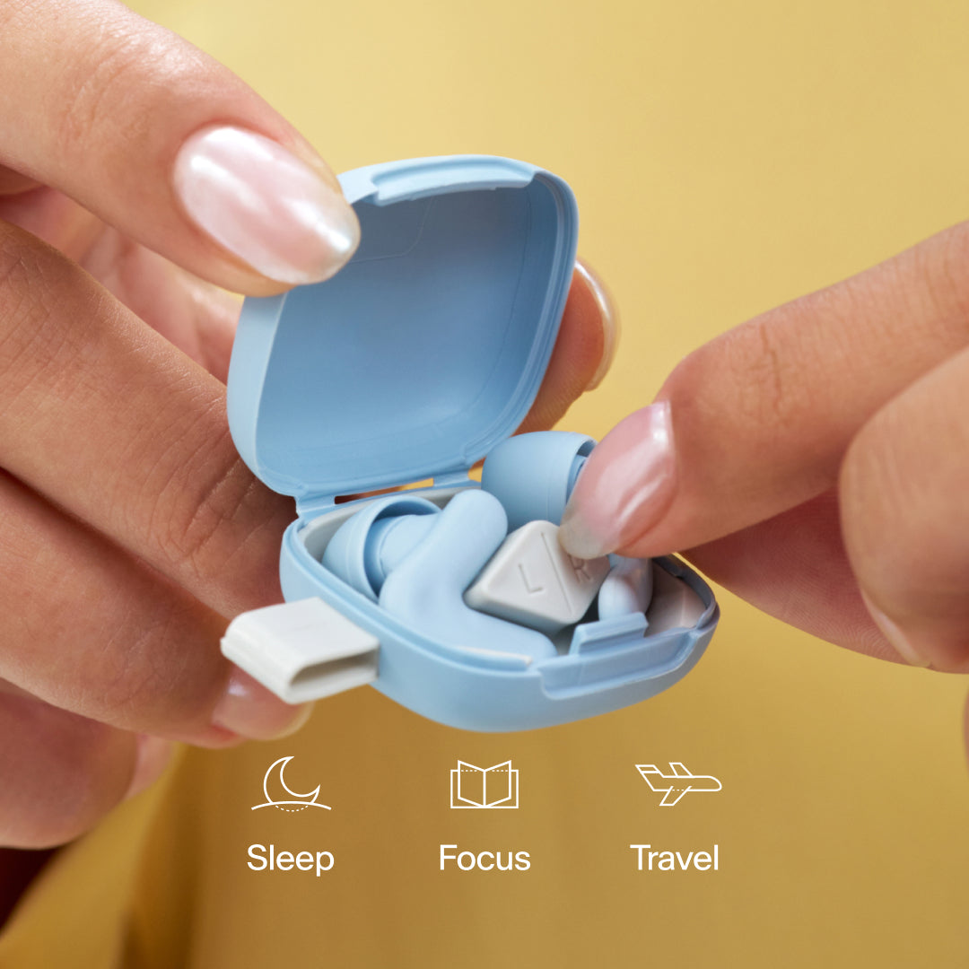 Alpine Silence earplugs in case – blue