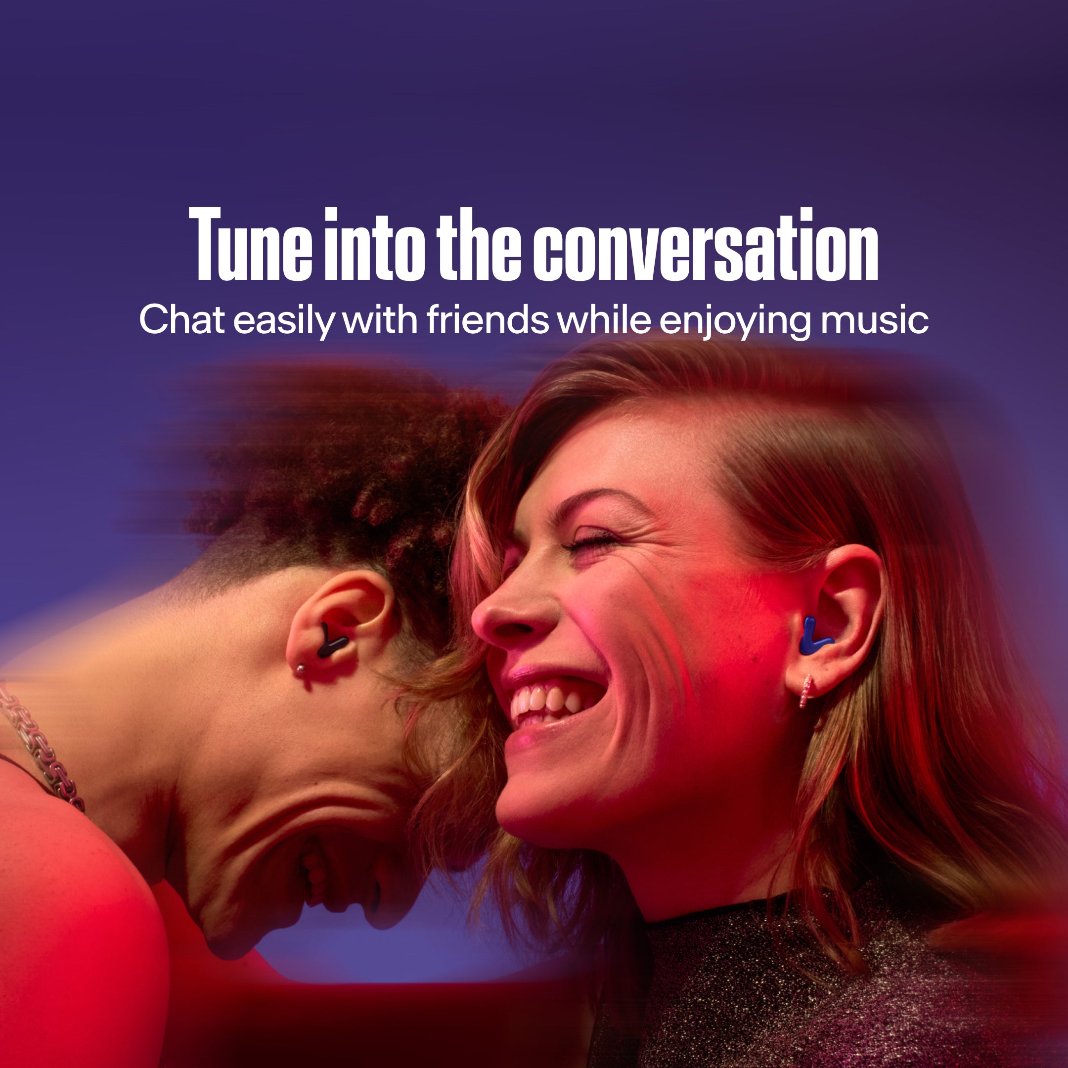 Man and women with alpine tune in blue and black dancing together