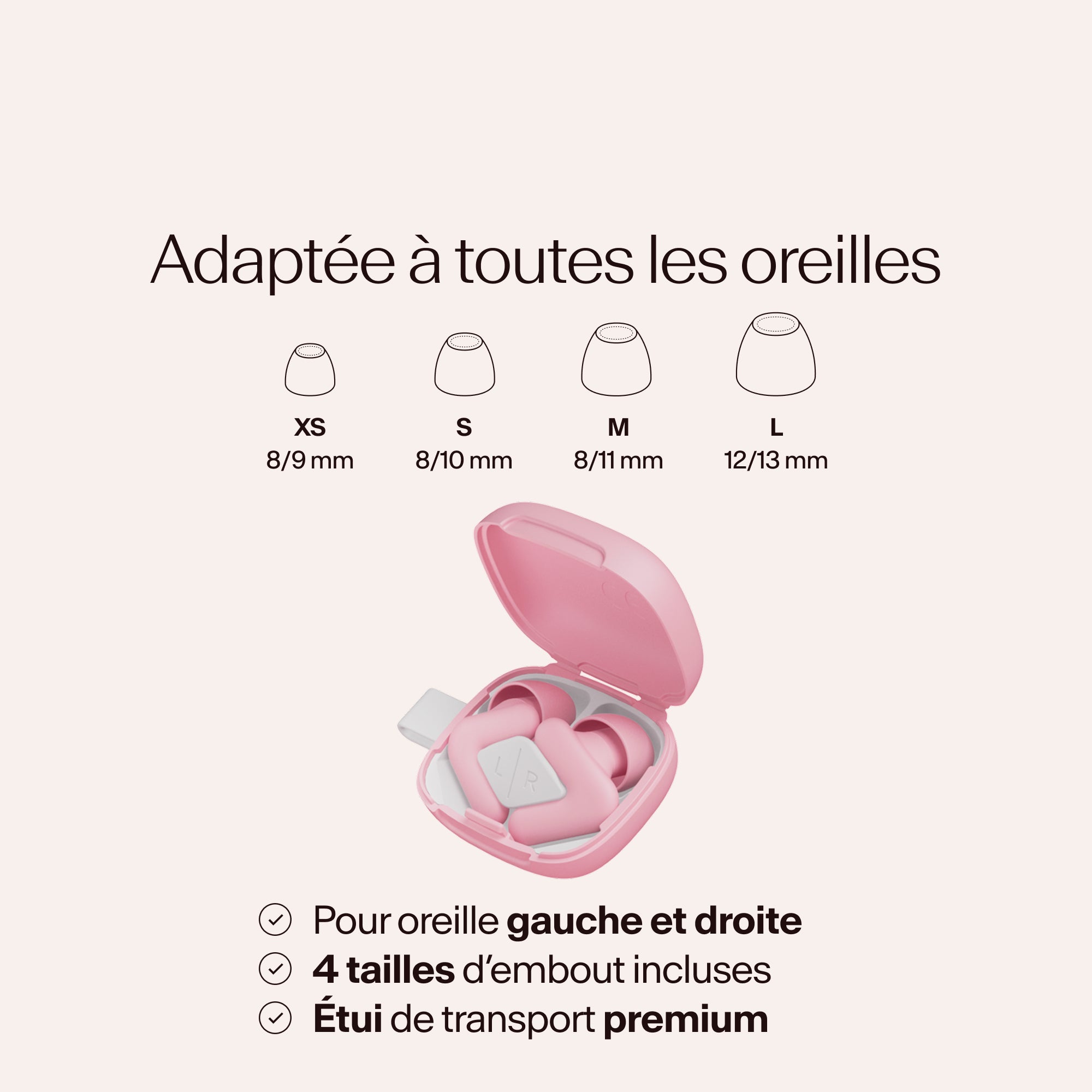 Alpine Silence en rose avec tailles d&