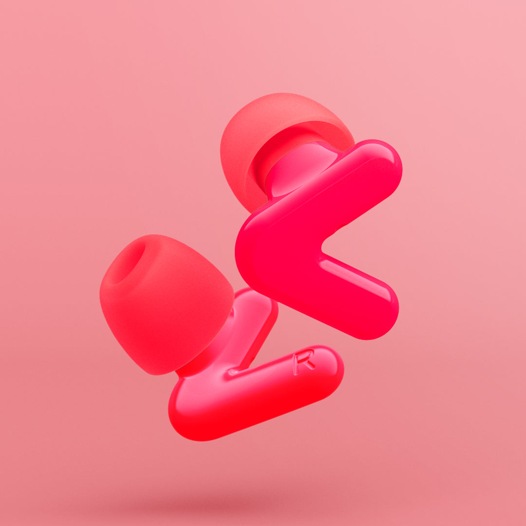 Rendering alpine tune earplugs in neon pink