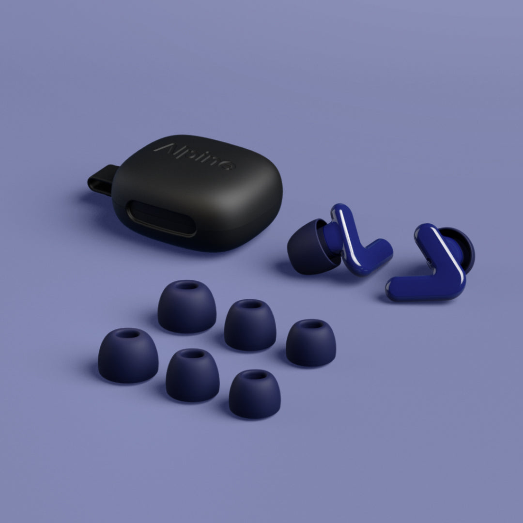 ALpine Tune dark blue case and tips