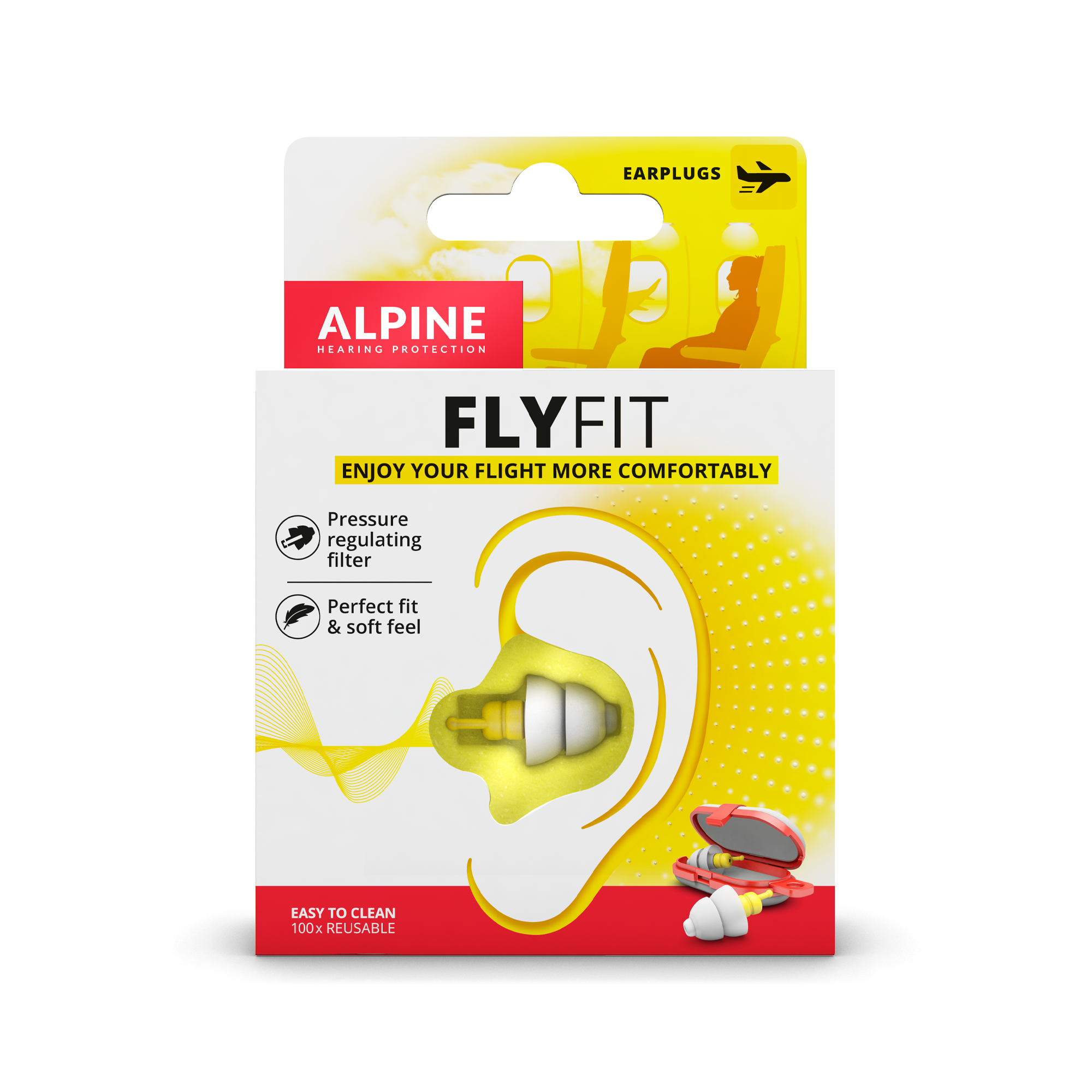 Alpine FlyFit 1 Paire Bouchons d'Oreilles - Pazzox
