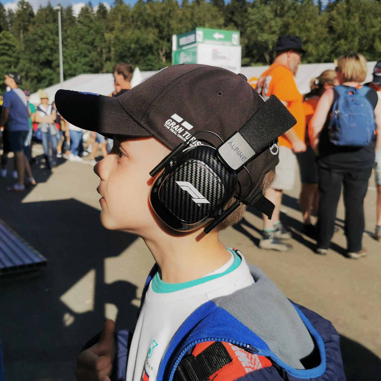 Casque anti-bruit enfant Racing Muffy Kids MotoGP™ Alpine moto :  , audition de moto