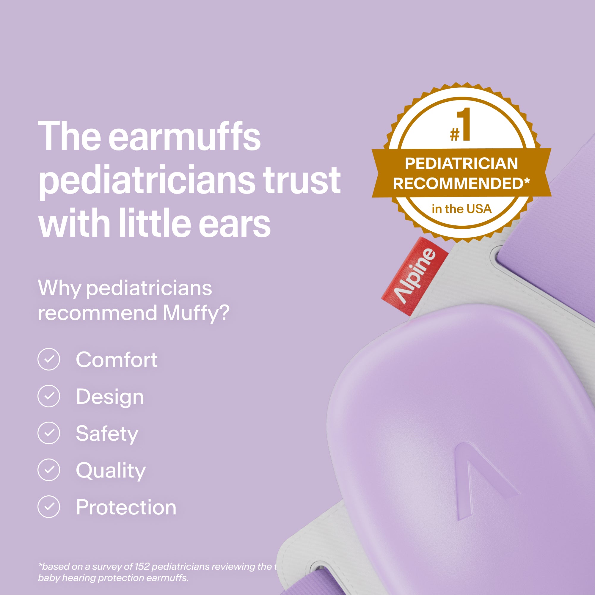Alpine Muffy dawn-purple ear muffs, 