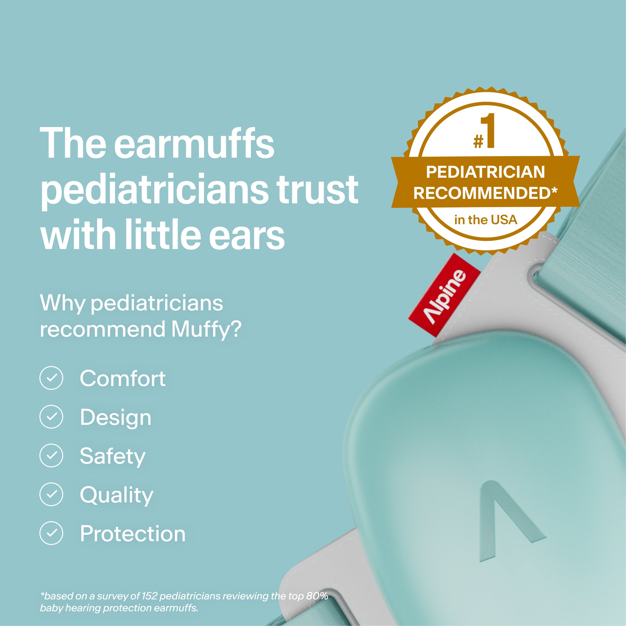Alpine Muffy fresh aqua ear muffs, 