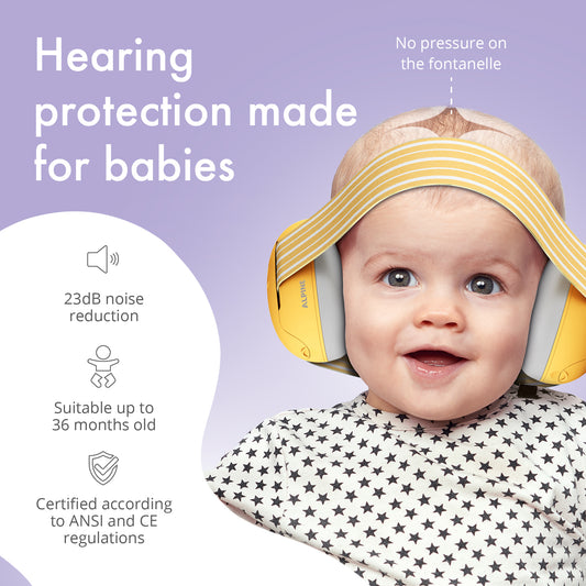 Alpine Muffy Baby earmuffs for baby's Alpine hearing protection Earplugs earmuffs protect your ear red dot award Muffy Baby Muffy Kids Pluggies Kids