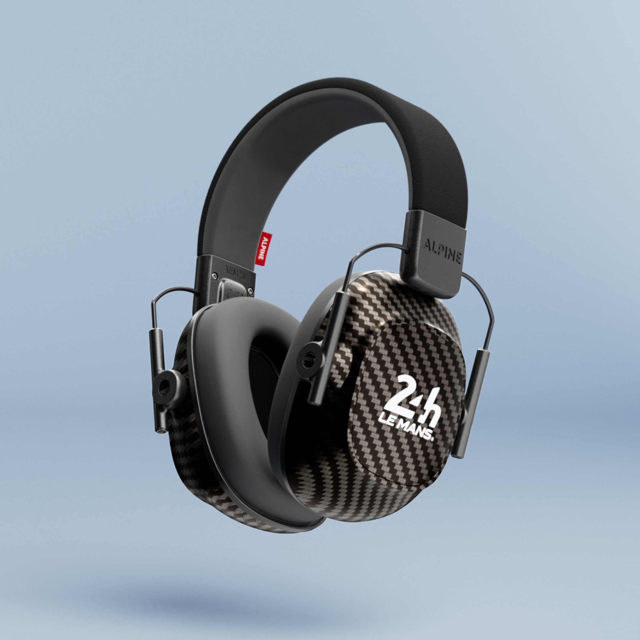 Alpine 24h Le Mans Earmuffs with 24h Le Mans logo and black cushions 