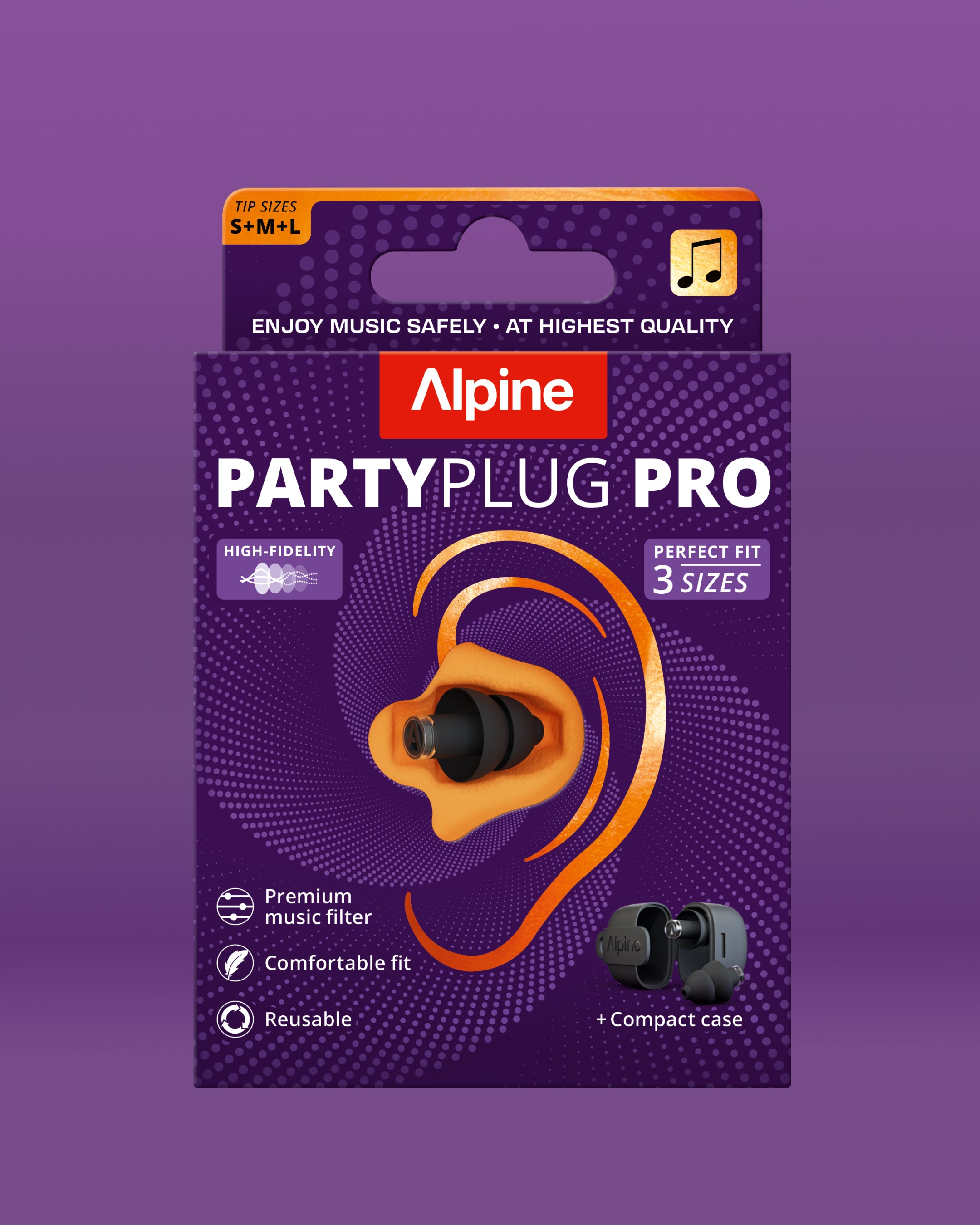 alpine partyplug pro festival earplugs packaging