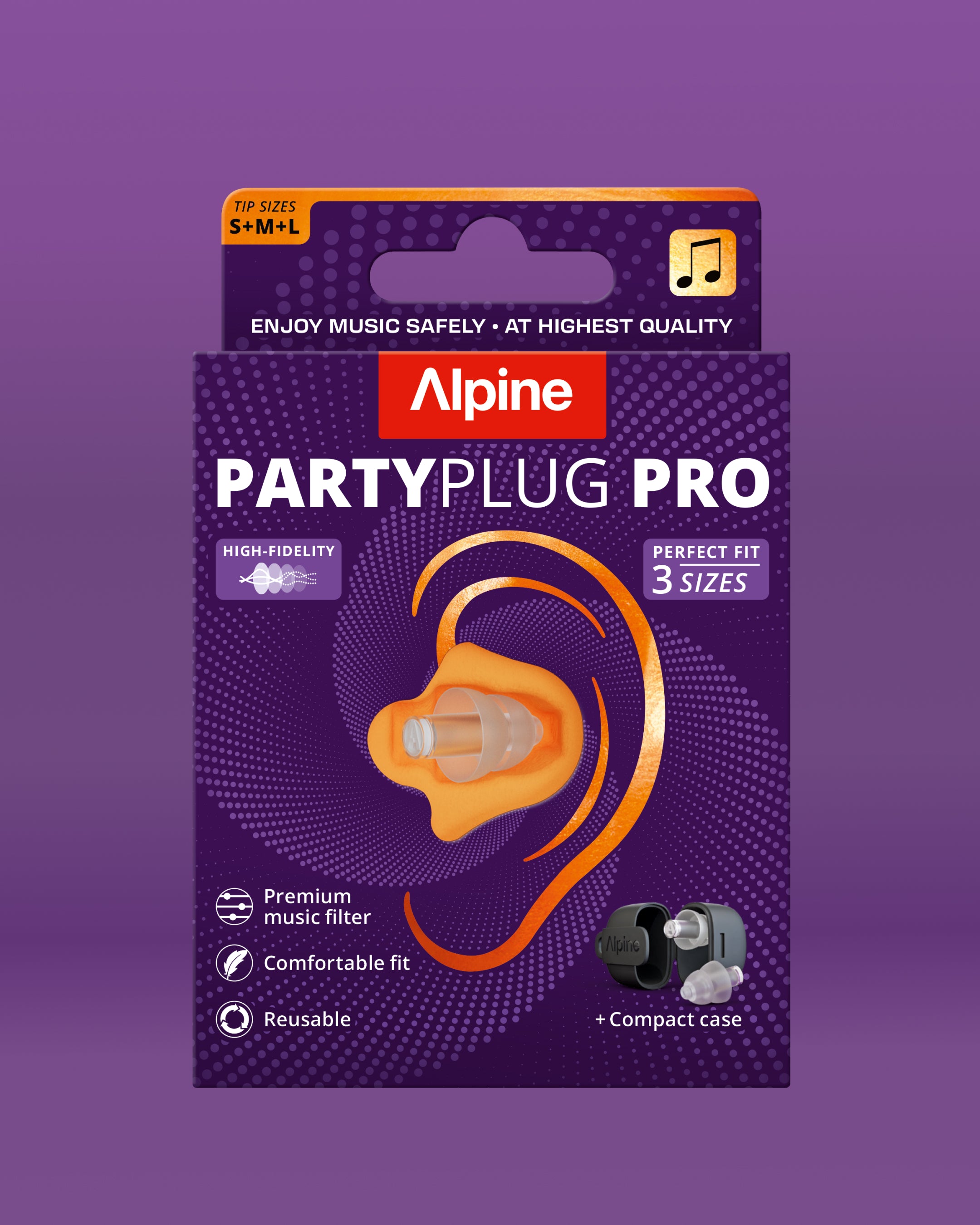 alpine partyplug pro festival earplugs packaging
