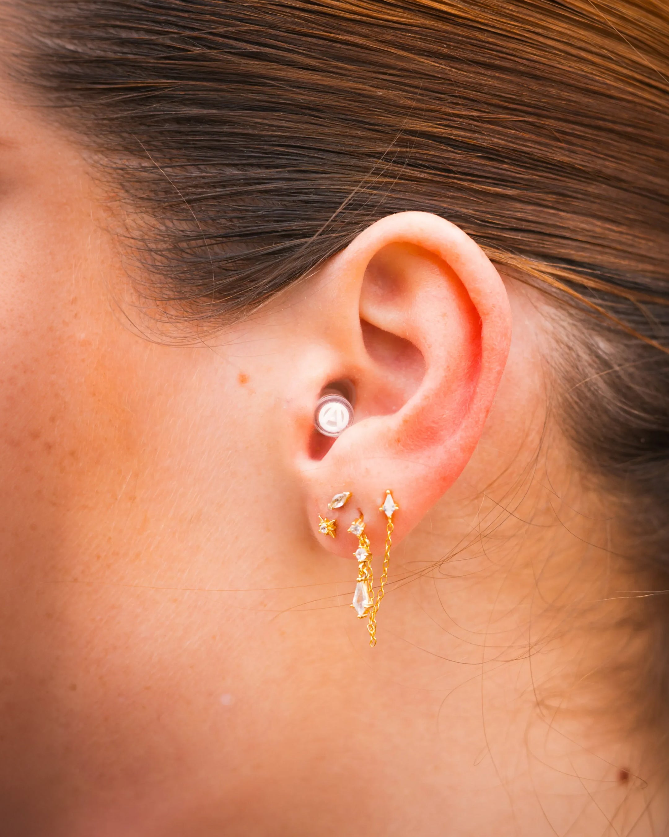 Alpine PartyPlug Pro single earplug in ear 