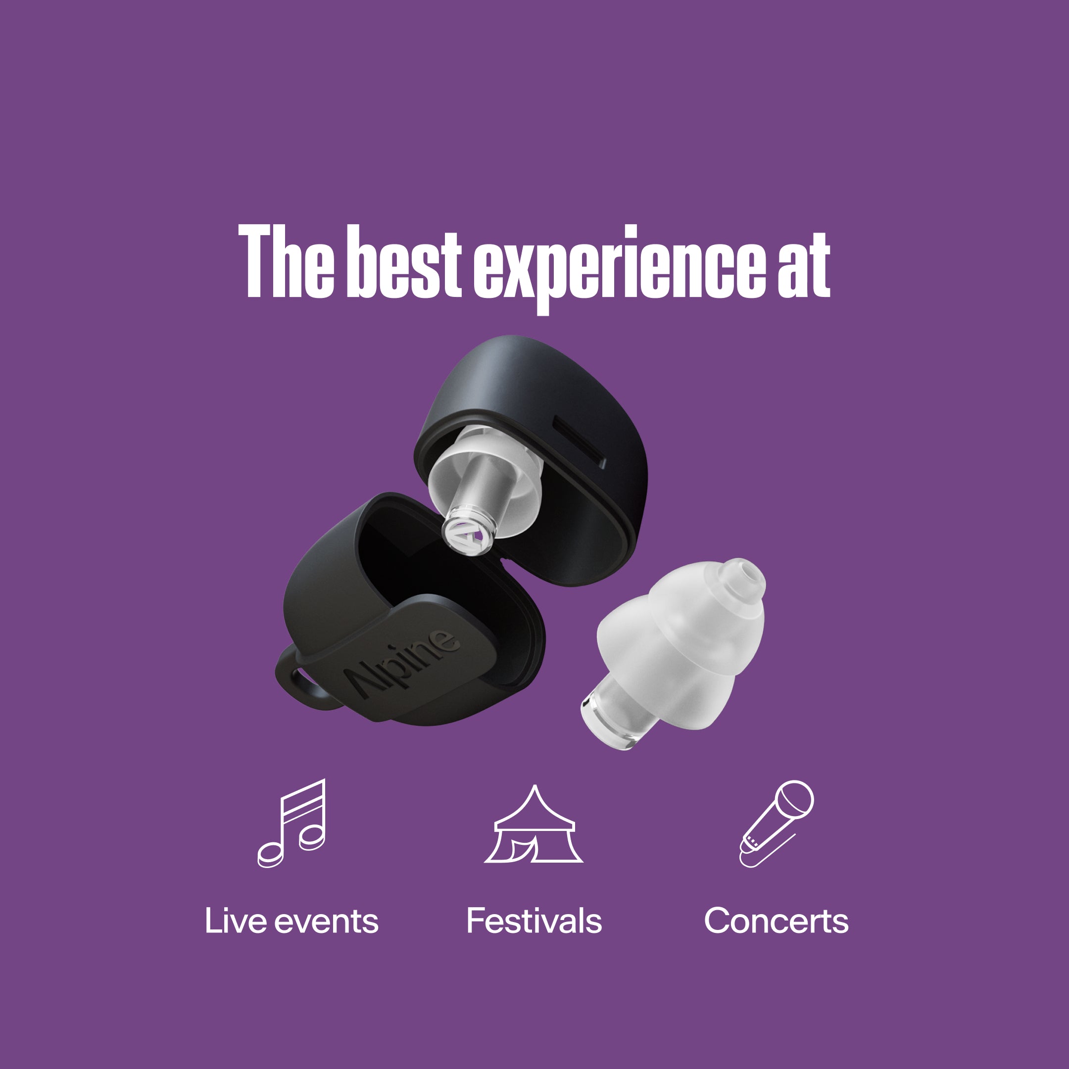 Alpine PartyPlug Pro festival earplugs transparent