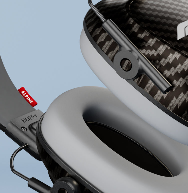 alpine formula 1 racing pro earmuffs for kids damping detail