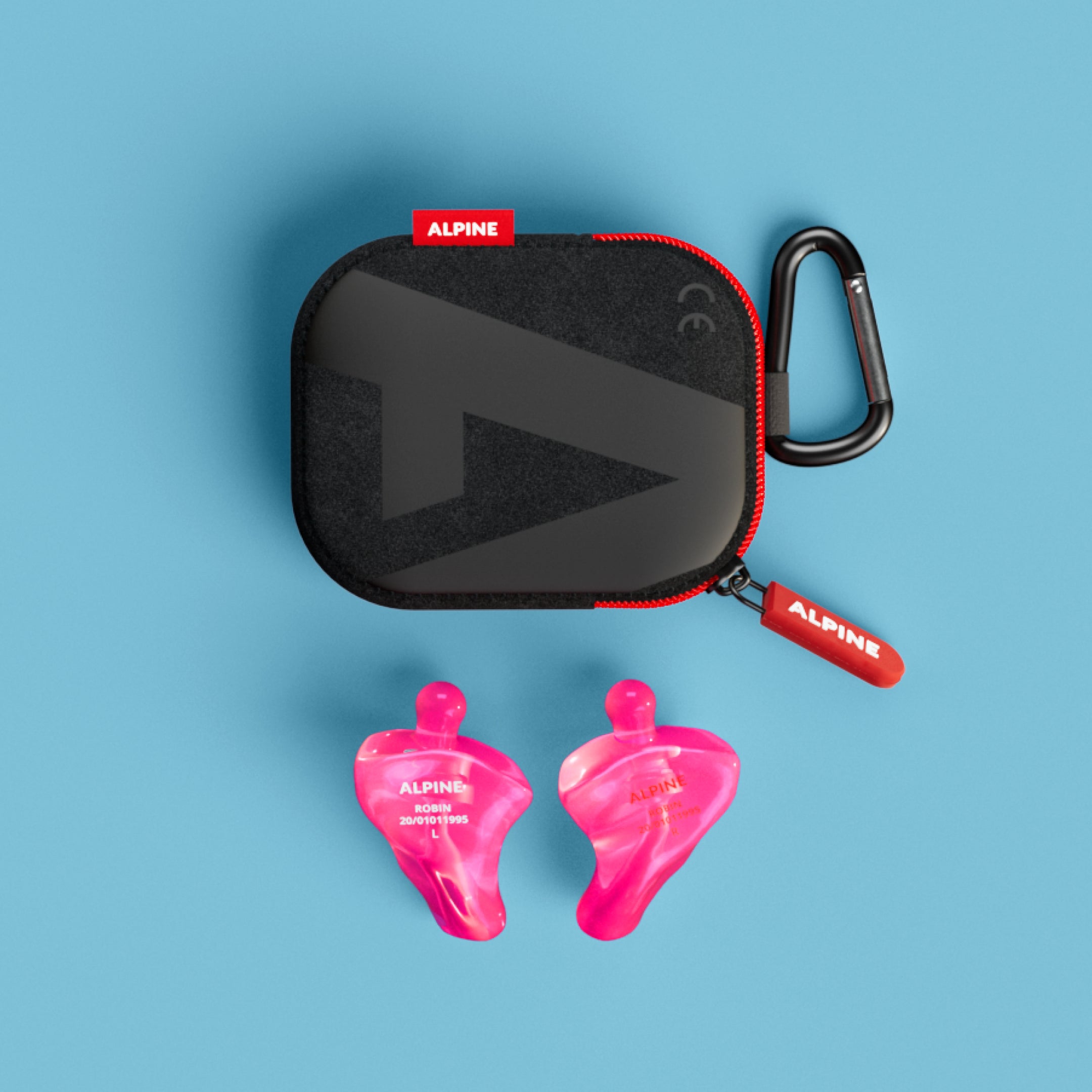 Alpine Motosafe Custom oordoppen op maat overzicht inclusief accessoires  transparant roze 