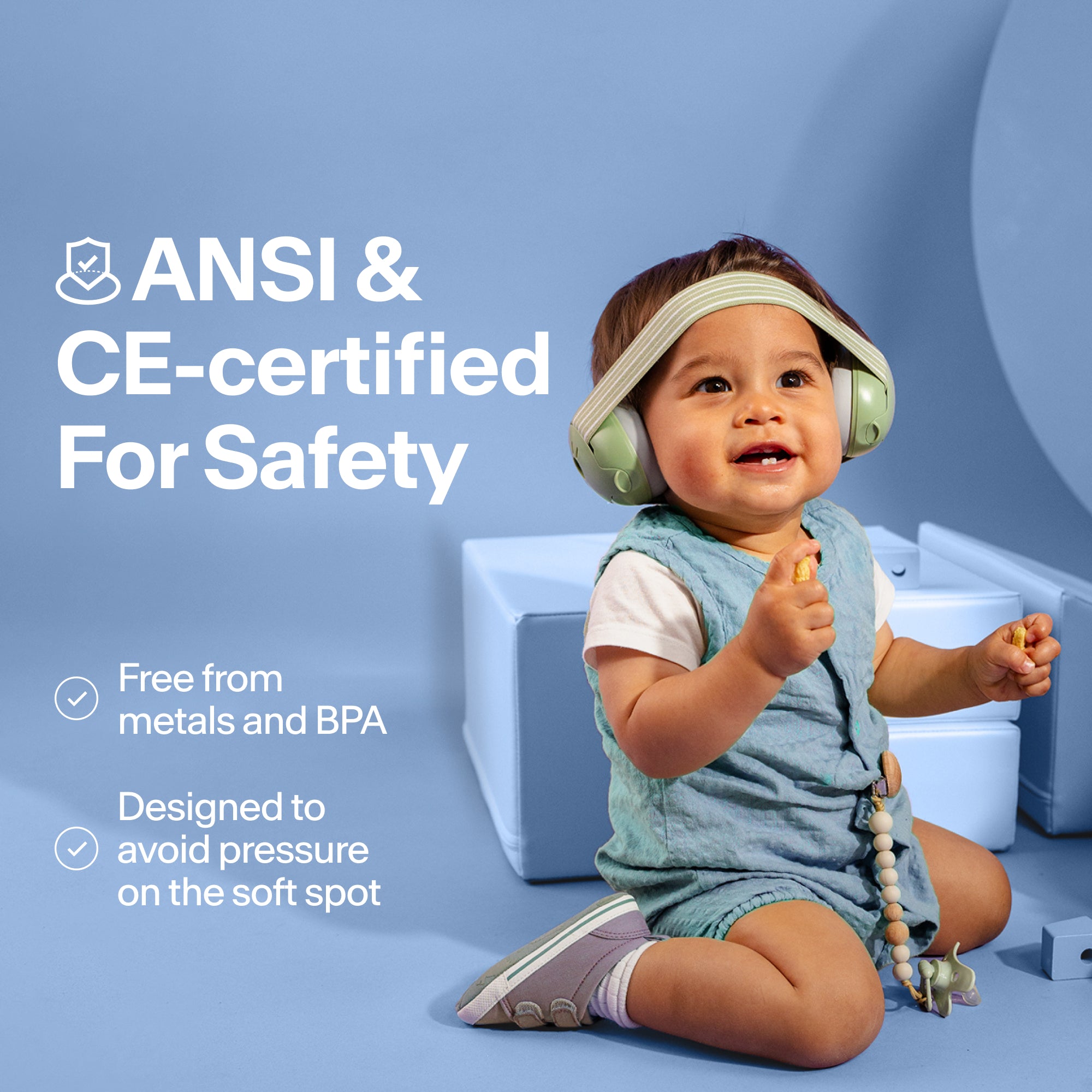 alpine muffy baby classic earmuffs for babies blue ANSI and DE certified