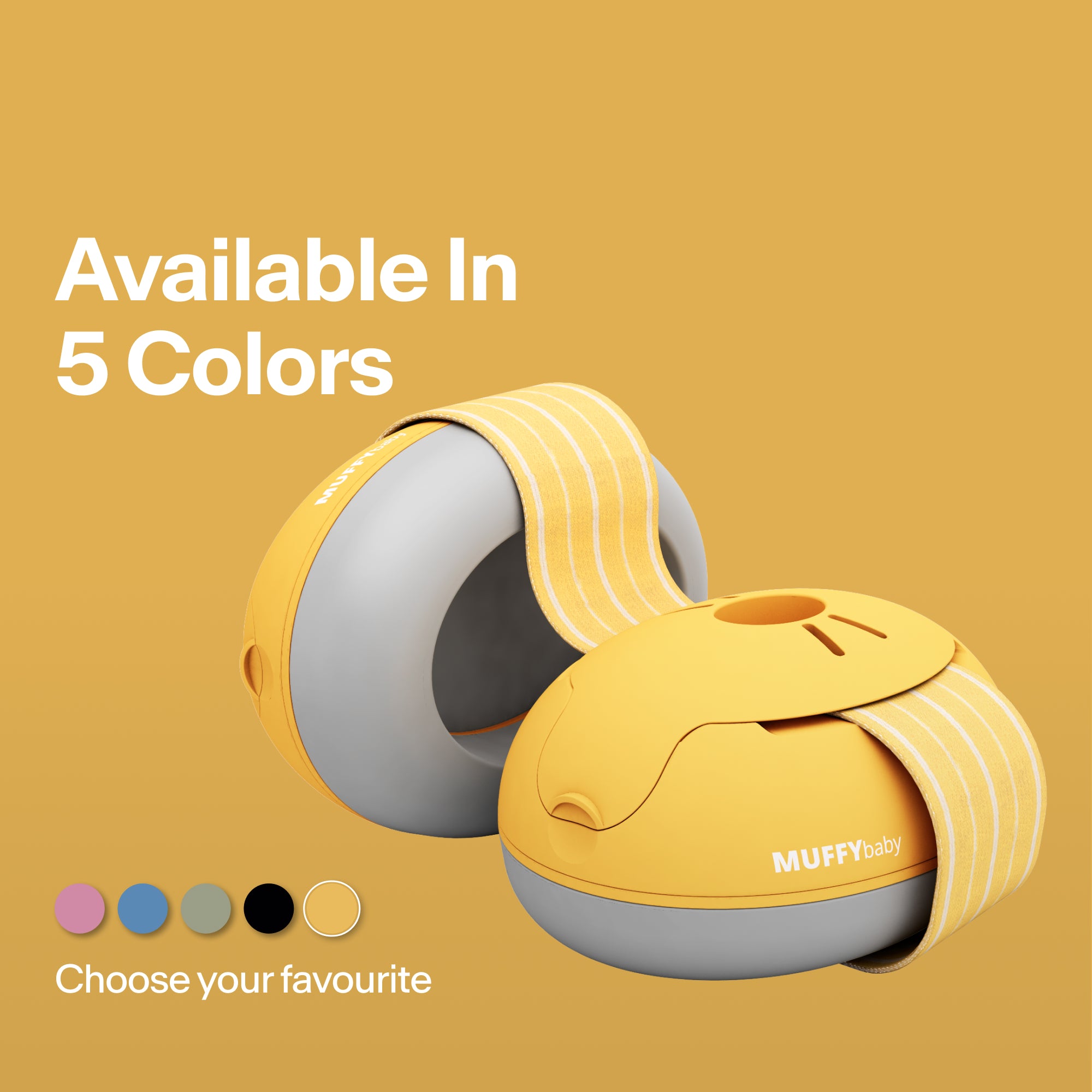 alpine muffy baby classic earmuffs for babies yellow available in five colors