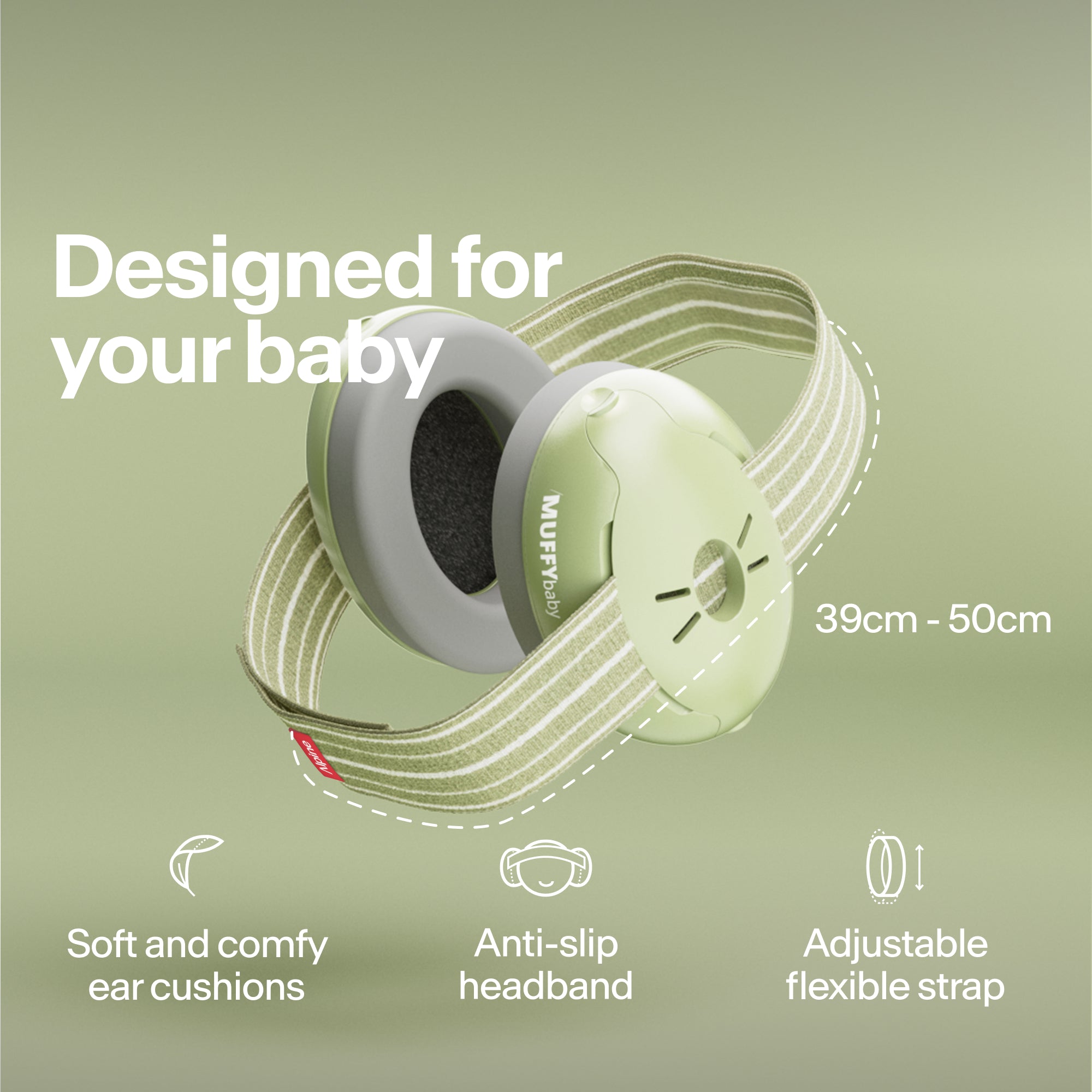 alpine muffy baby classic earmuffs for babies green designed for your baby