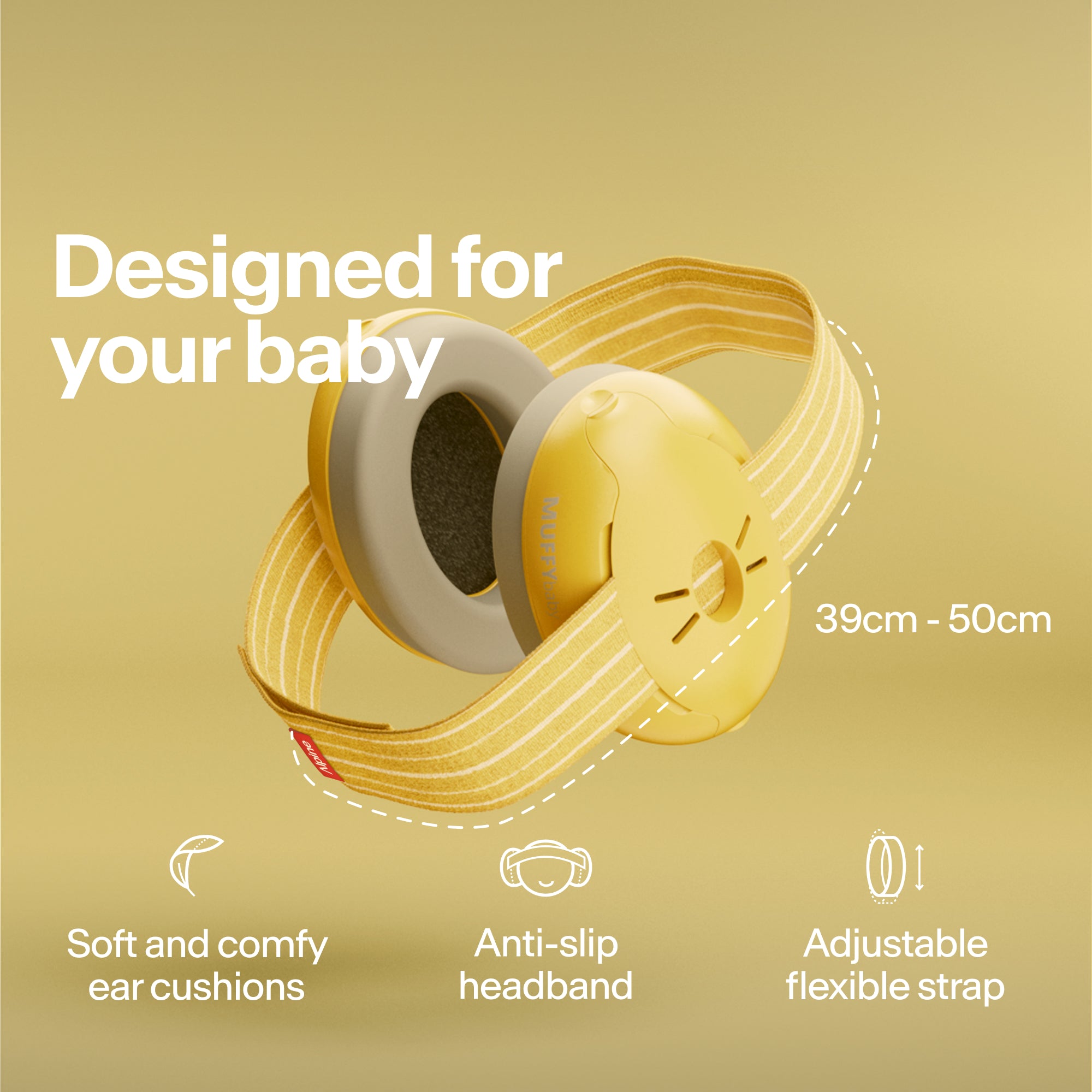 alpine muffy baby classic earmuffs for babies yellow deisgned for your baby
