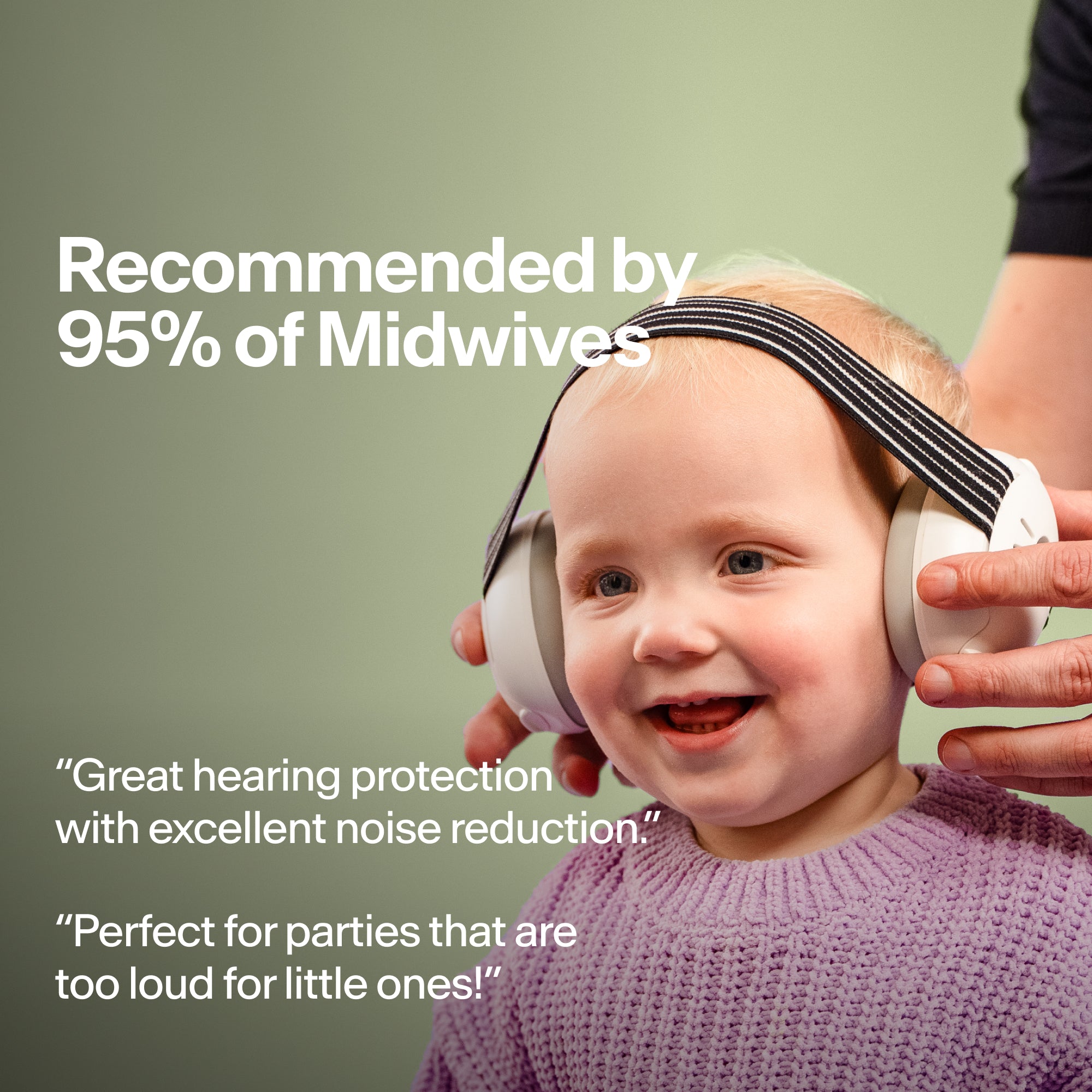alpine muffy baby classic earmuffs for babies greenrecommended by 95% of midwives #color_olive-green