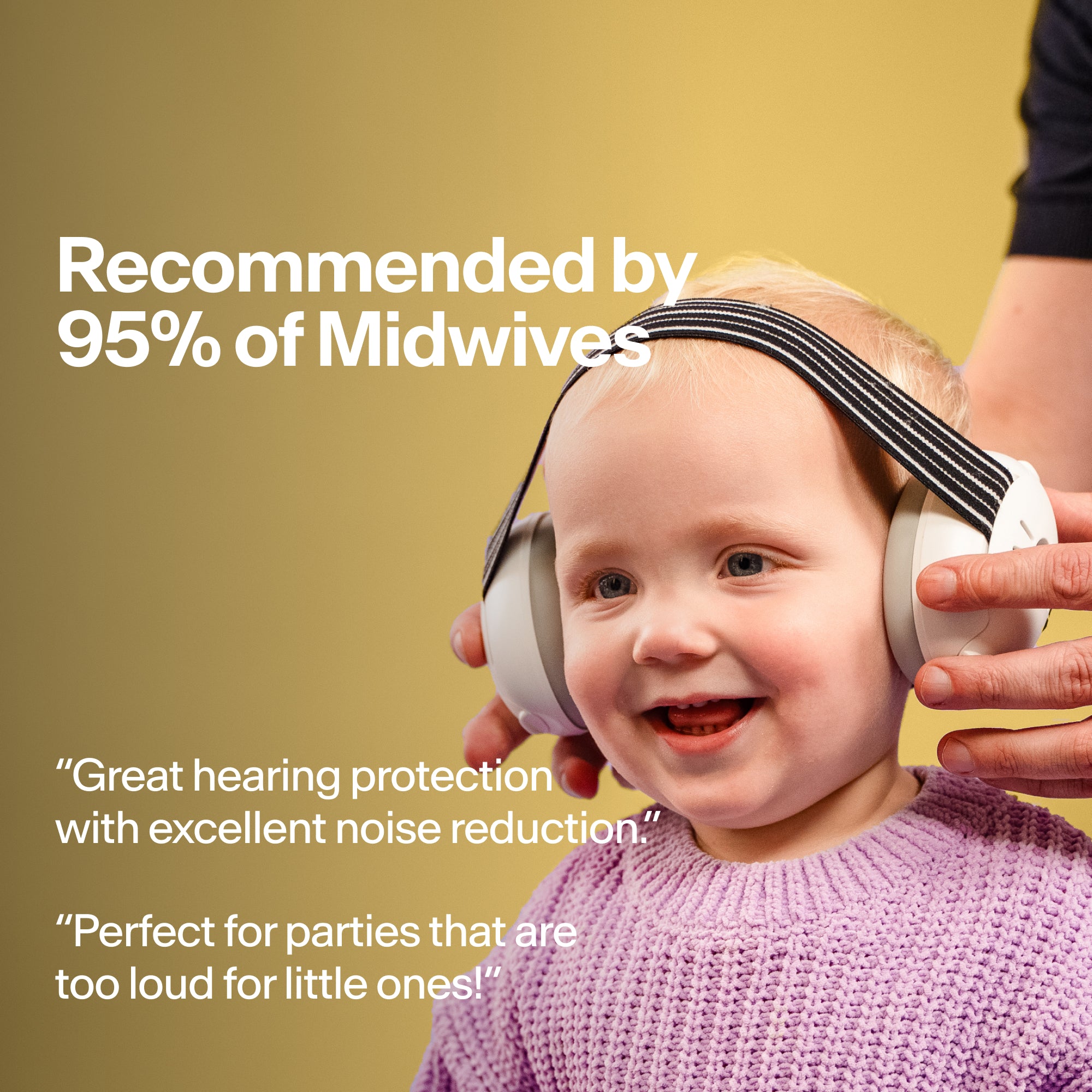 alpine muffy baby classic earmuffs for babies yellow recommended by 95% of midwives