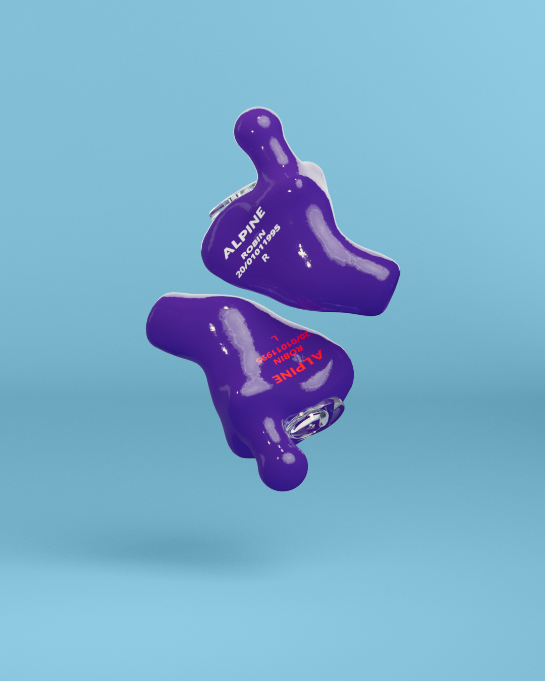 alpine musicsafe custom 4d oordoppen paars 