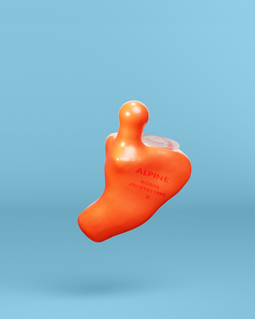 Alpine musicsafe op maat oordoppen  oranje 