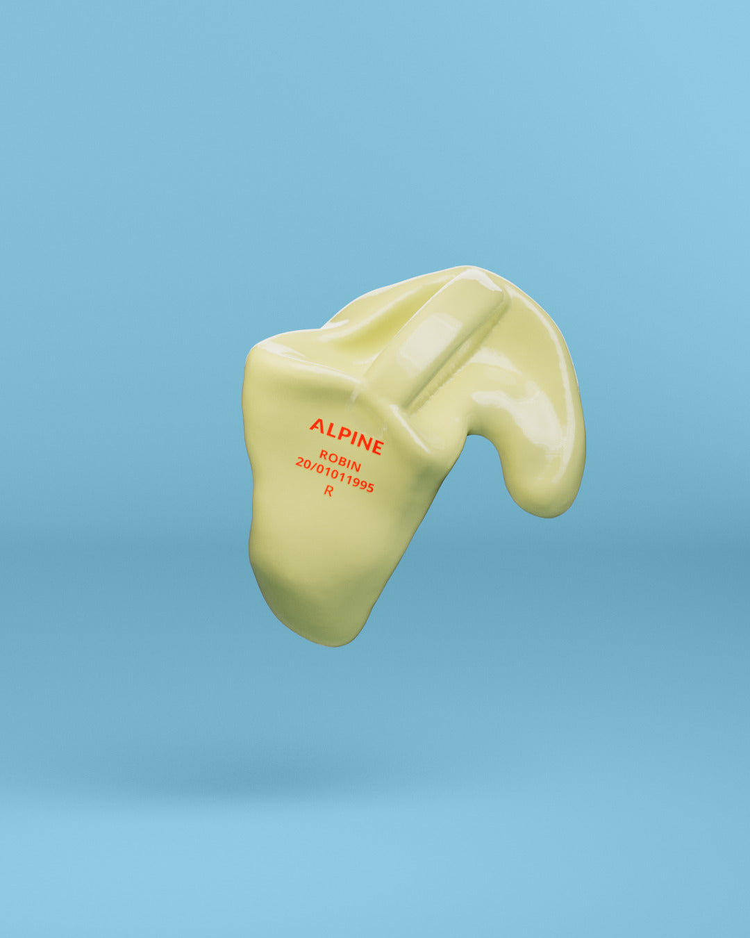 Alpine op maat swimsafe oordoppen  neon geel 