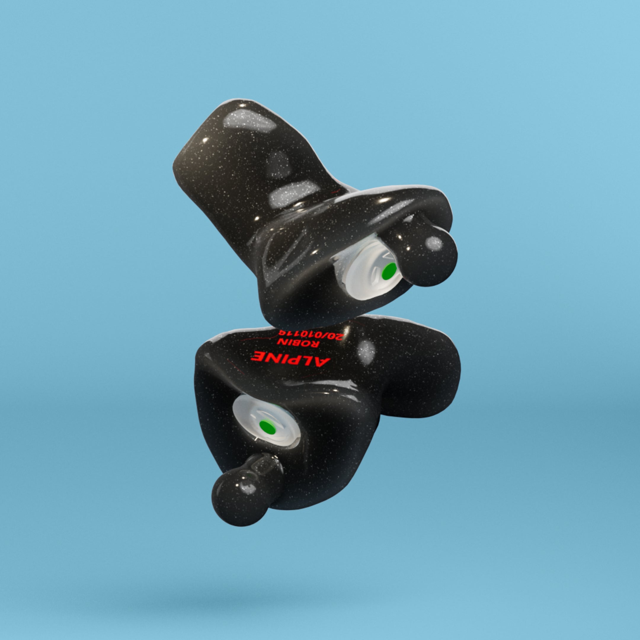 alpine partyplug custom oordoppen onyx-zwart  