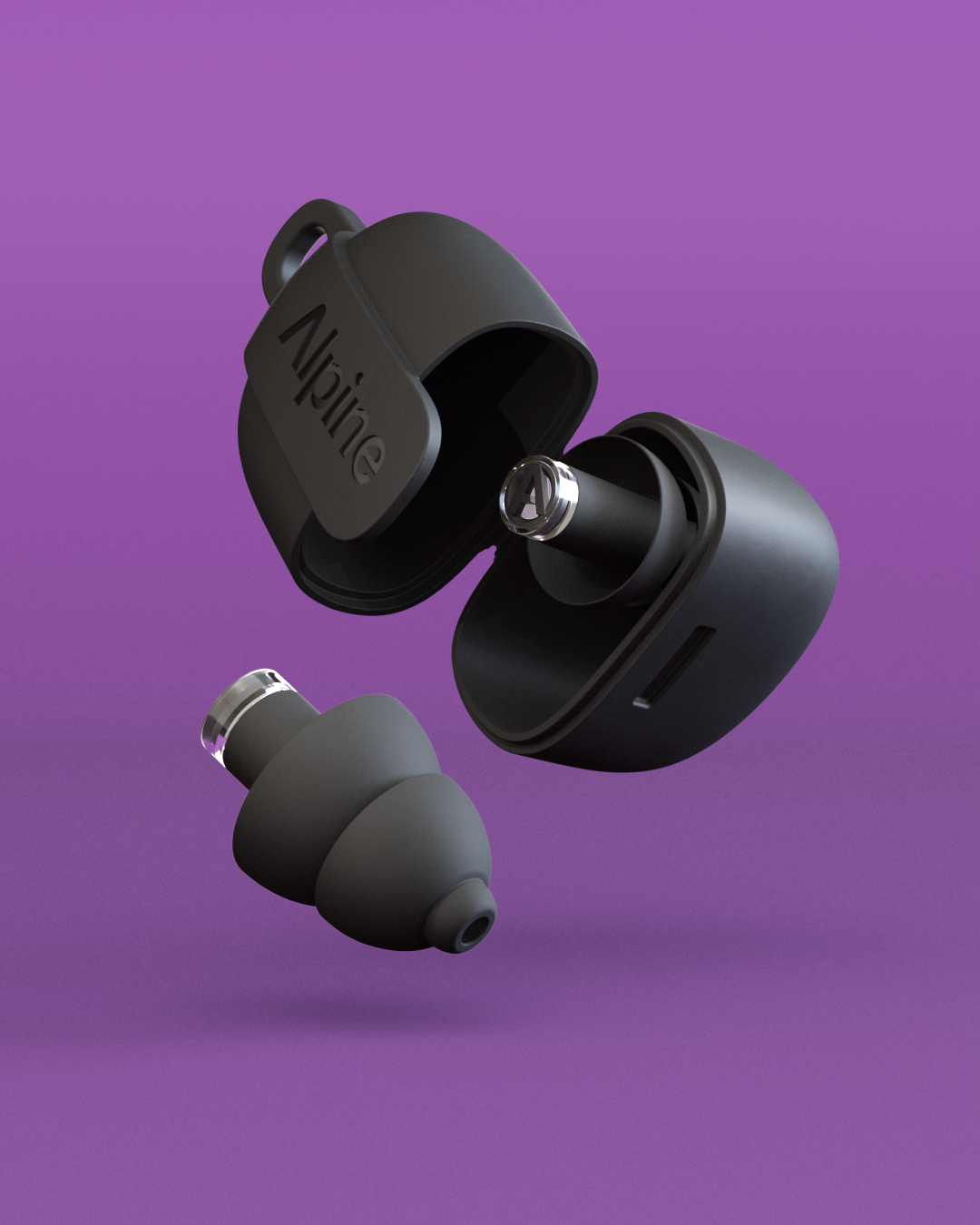 alpine partyplug pro festival earplugs blackoverview including case #color_black
