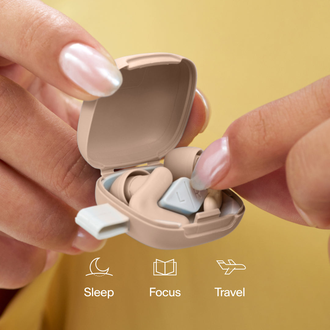 Alpine Silence earplugs in case – beige #color_beige