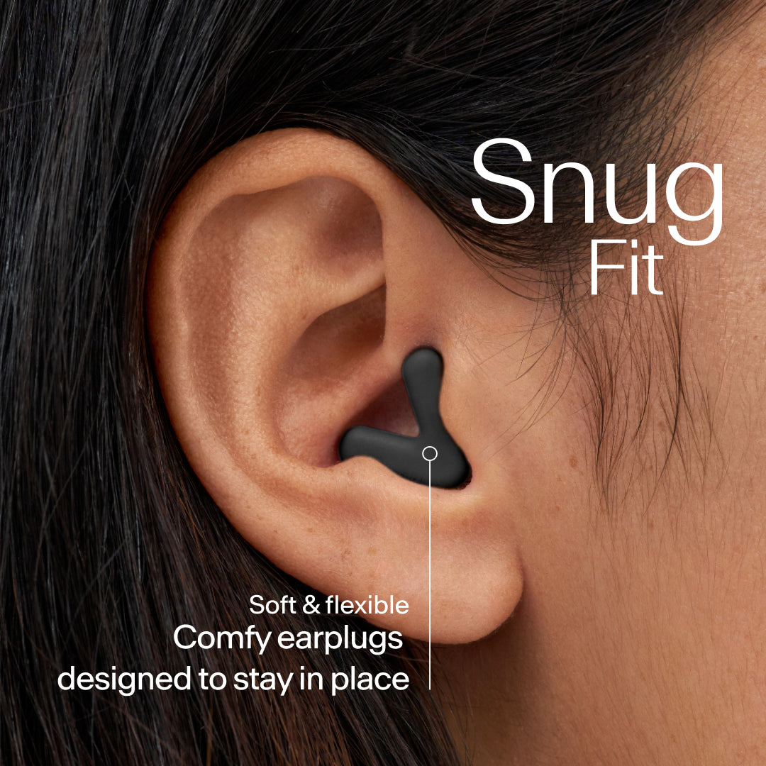 Alpine Silence earplugs snug fit in ear – black #color_black