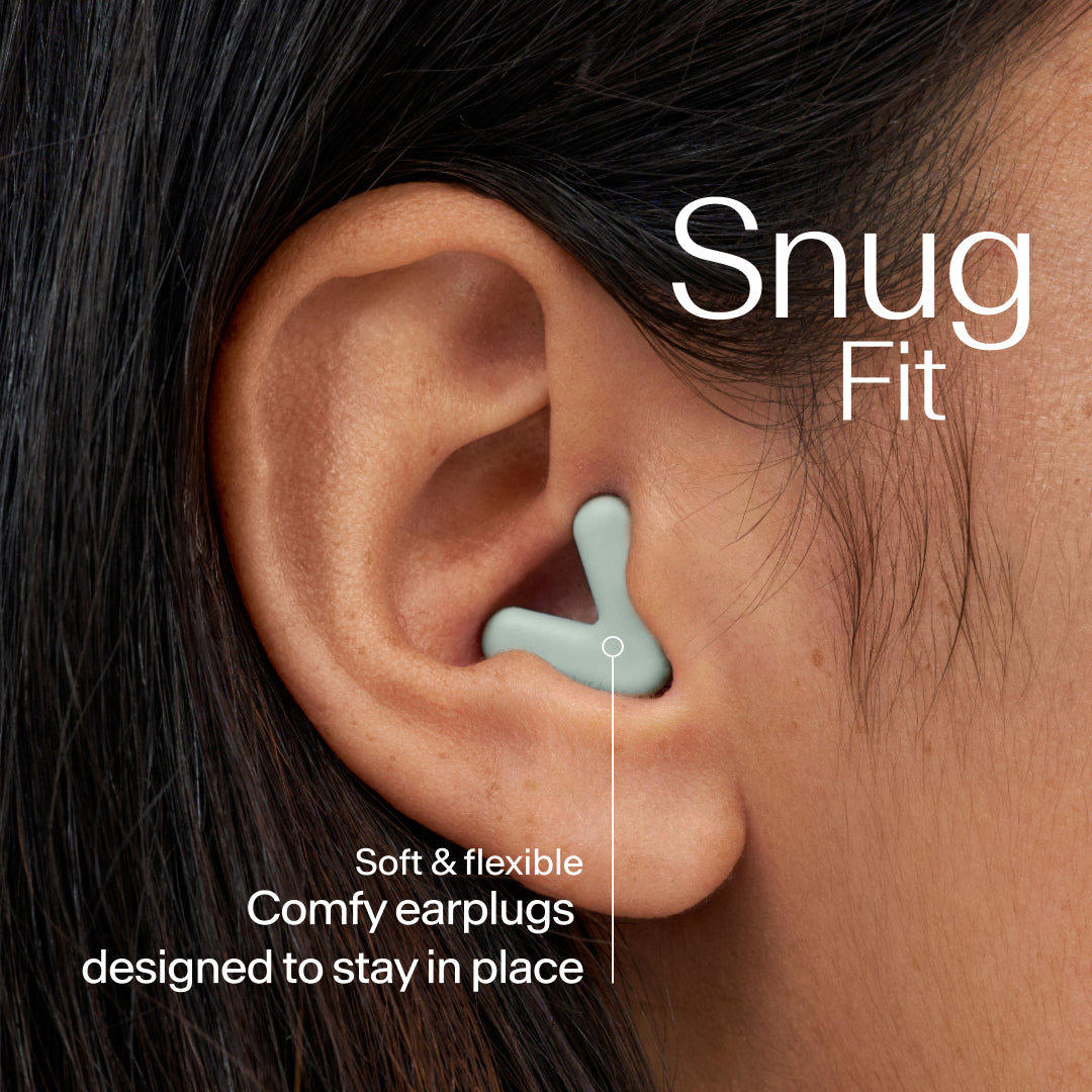 Alpine Silence earplugs snug fit in ear – green #color_green