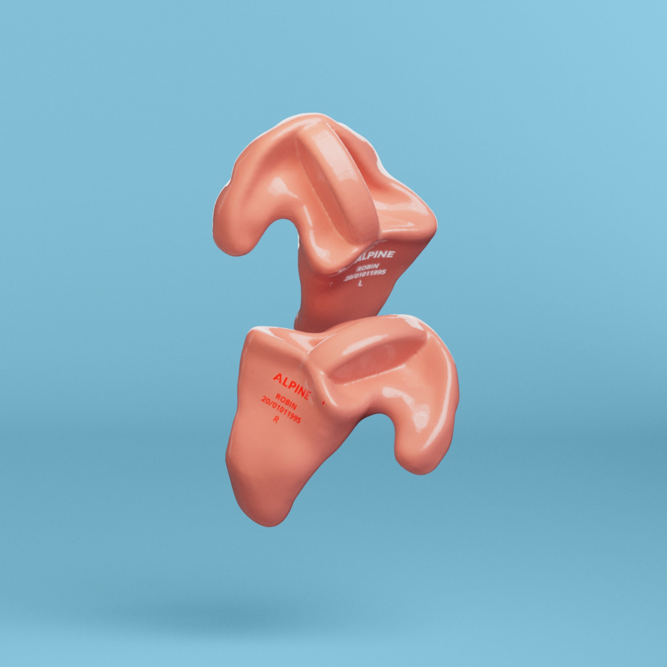 alpine swimsafe custom 4d 1 stuk oordoppen oranje 