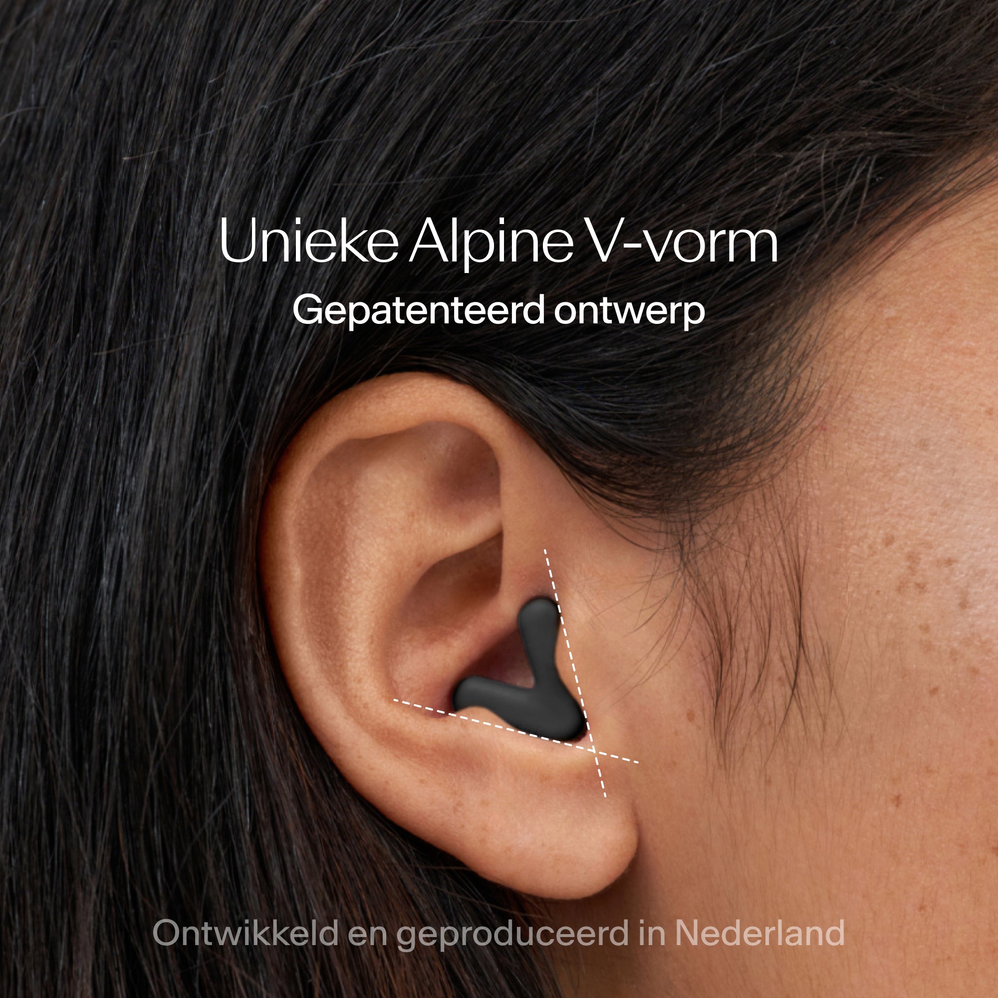 Alpine Silence oordoppen met nauwsluitende pasvorm in oor – black 