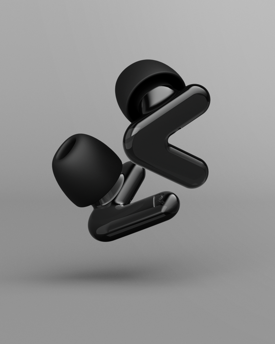 Rendering alpine tune earplugs in black 