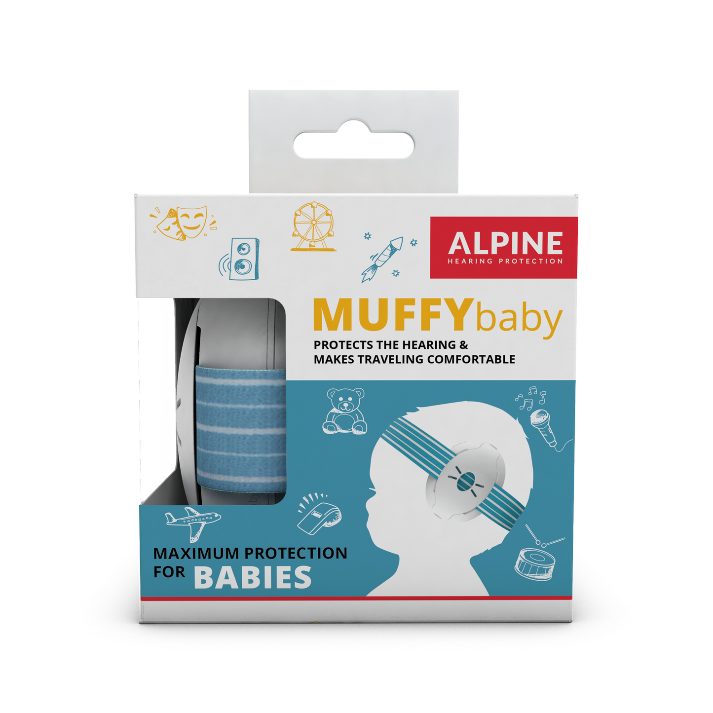 Alpine hearing protection Earplugs earmuffs protect your ear red dot award Muffy Baby Muffy Kids Pluggies Kids protection kids children packaging 