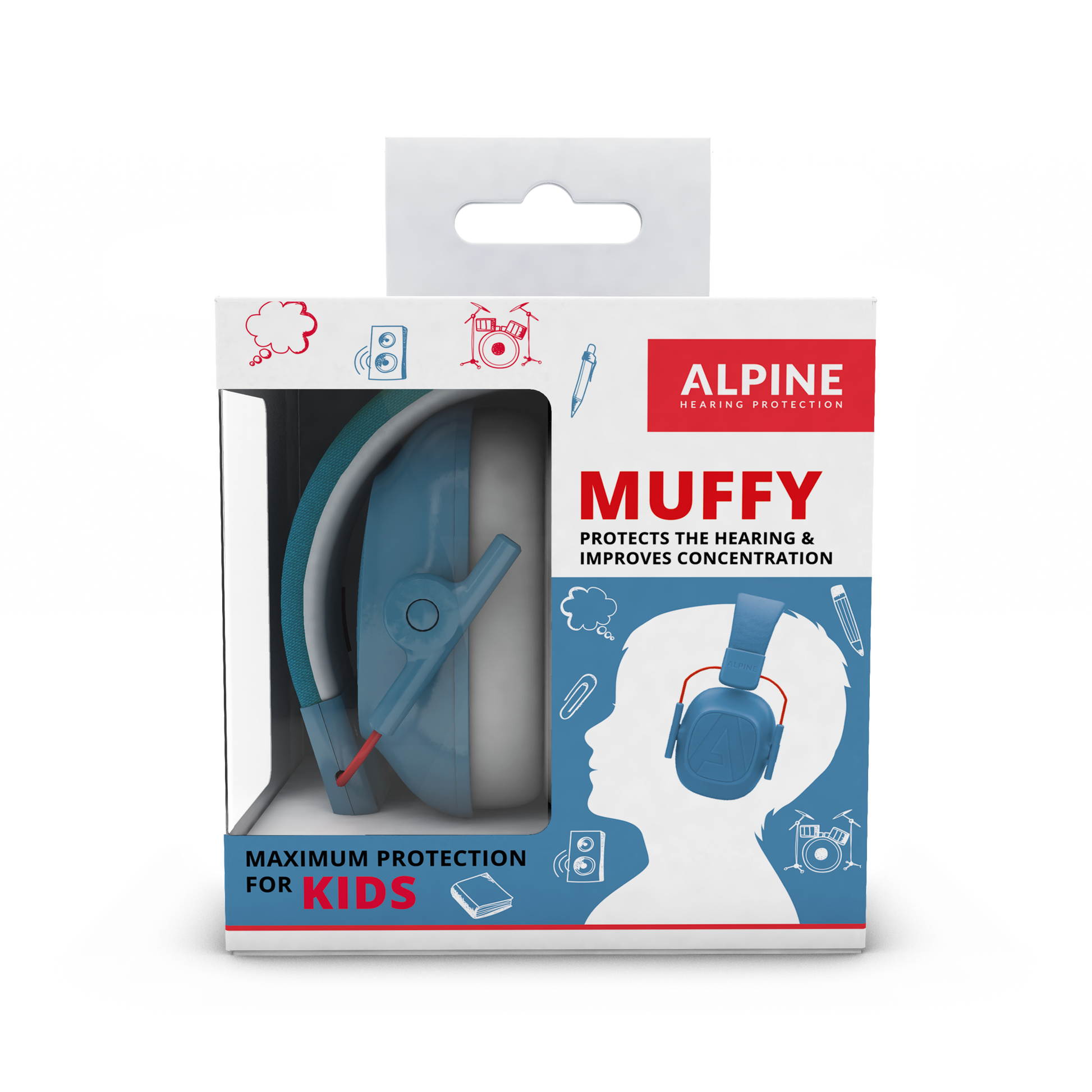  Alpine Muffy Kids - Auriculares con cancelación de ruido para  niños, certificado CE y ANSI, 25 dB, ayuda sensorial y de concentración,  color verde : Herramientas y Mejoras del Hogar