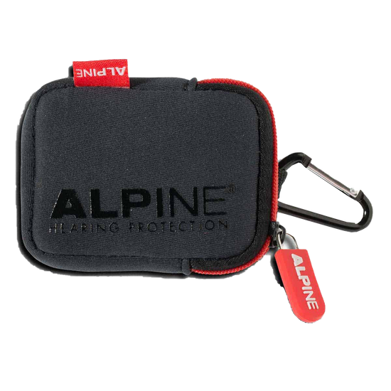 Alpine deluxe pouch for travelling Alpine hearing protection Earplugs earmuffs protect your ear red dot award party sleep motor baby kids music travel race DIY swim accessories project industry 